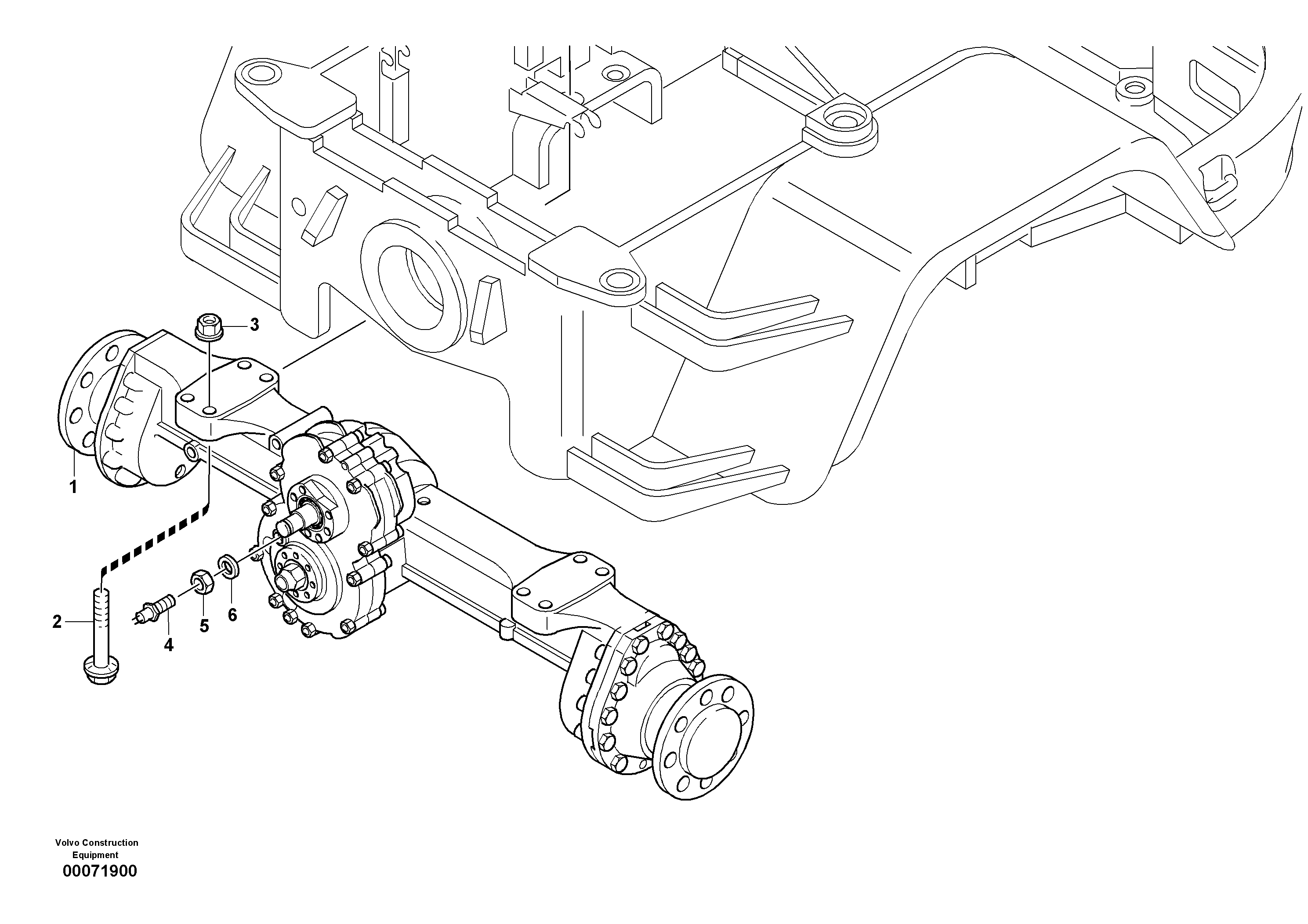Схема запчастей Volvo L35B - 10489 Assembly - rear axle L35B TYPE 186, 187, 188, 189 SER NO - 2999
