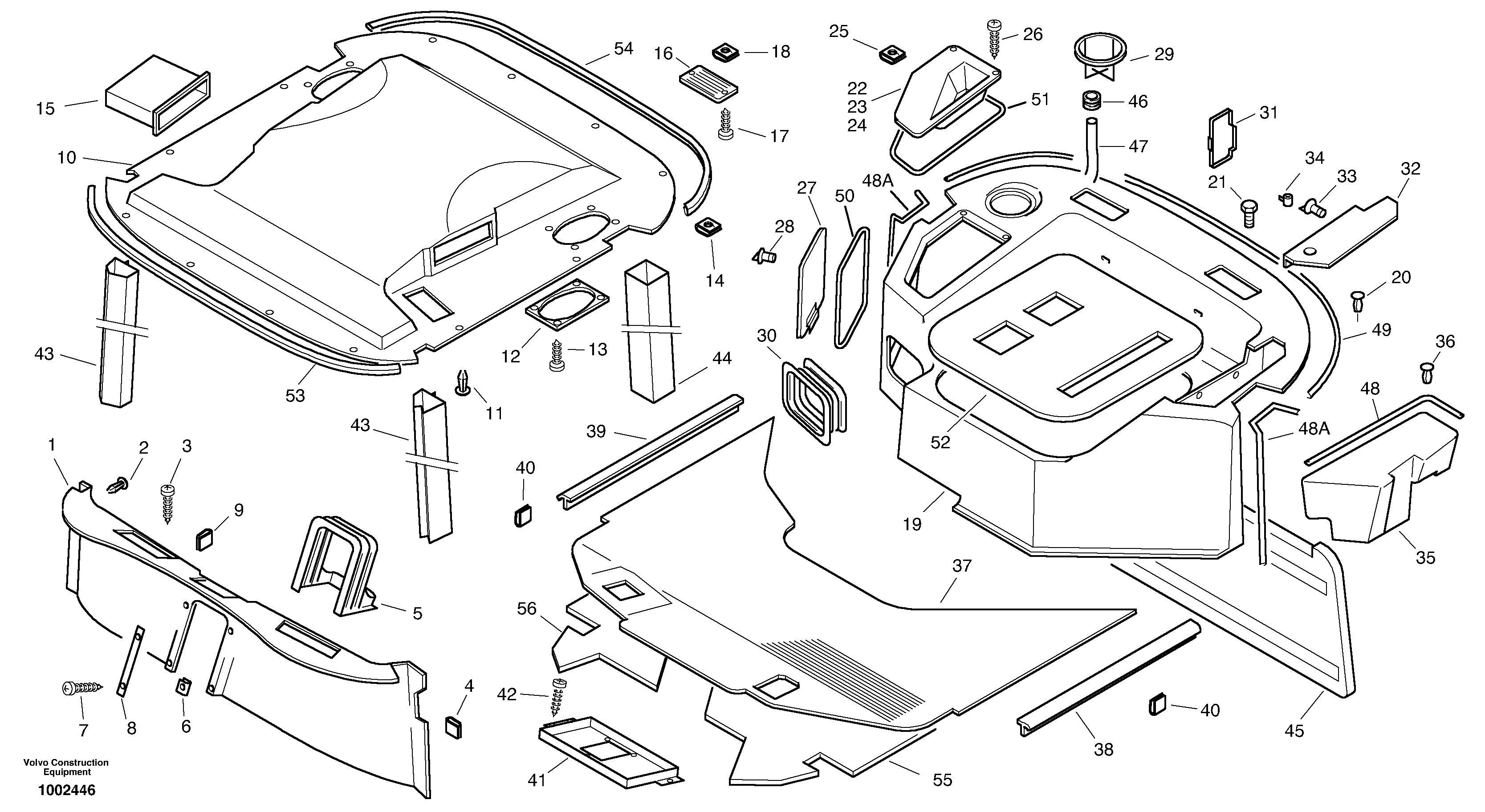 Схема запчастей Volvo L35B - 35355 Isolation - Cabine L35B S/N186/187/188/1893000 - 6000