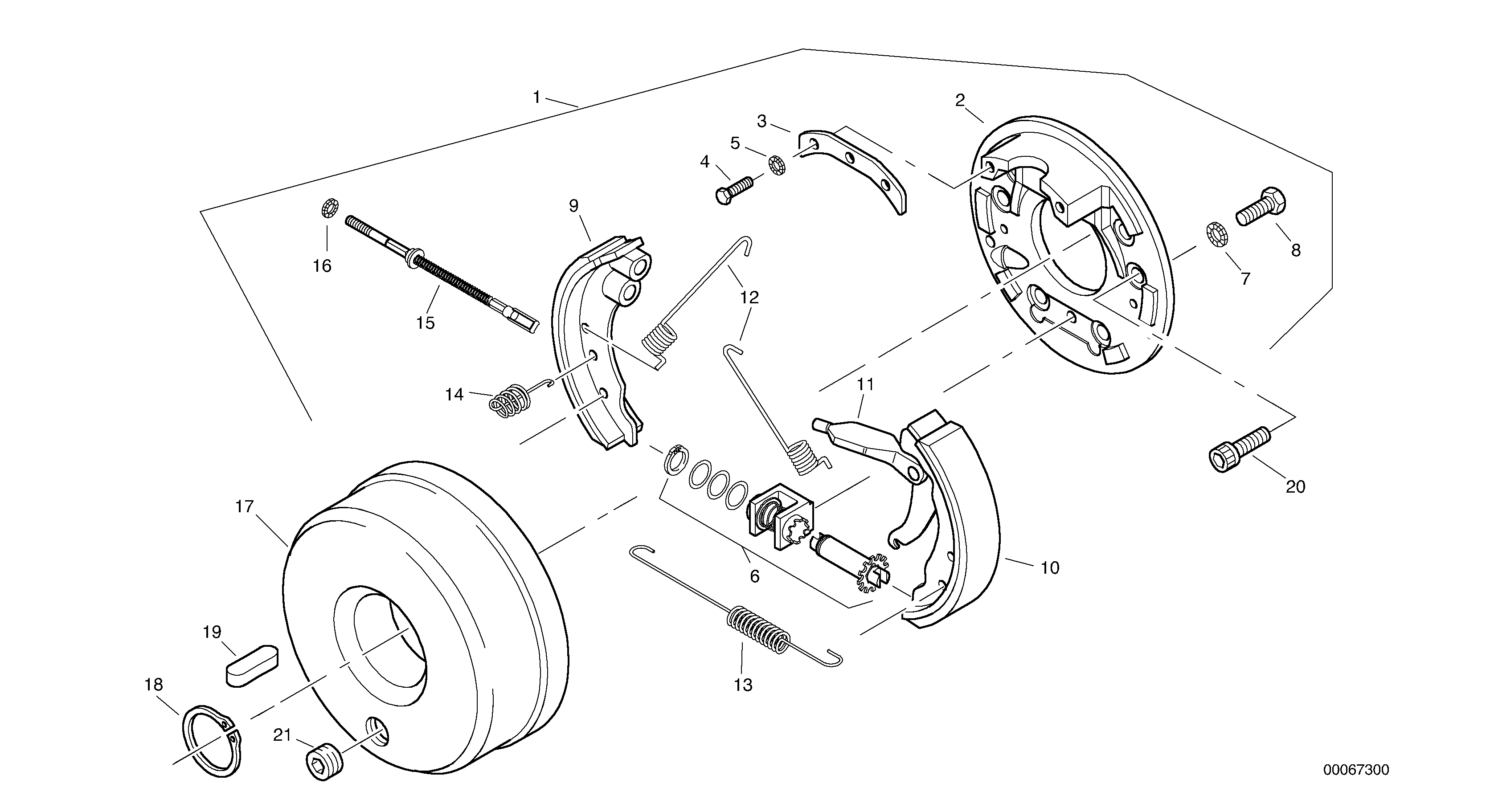 Схема запчастей Volvo L35B - 11773 Parking brake L35B TYPE 186, 187, 188, 189 SER NO - 2999