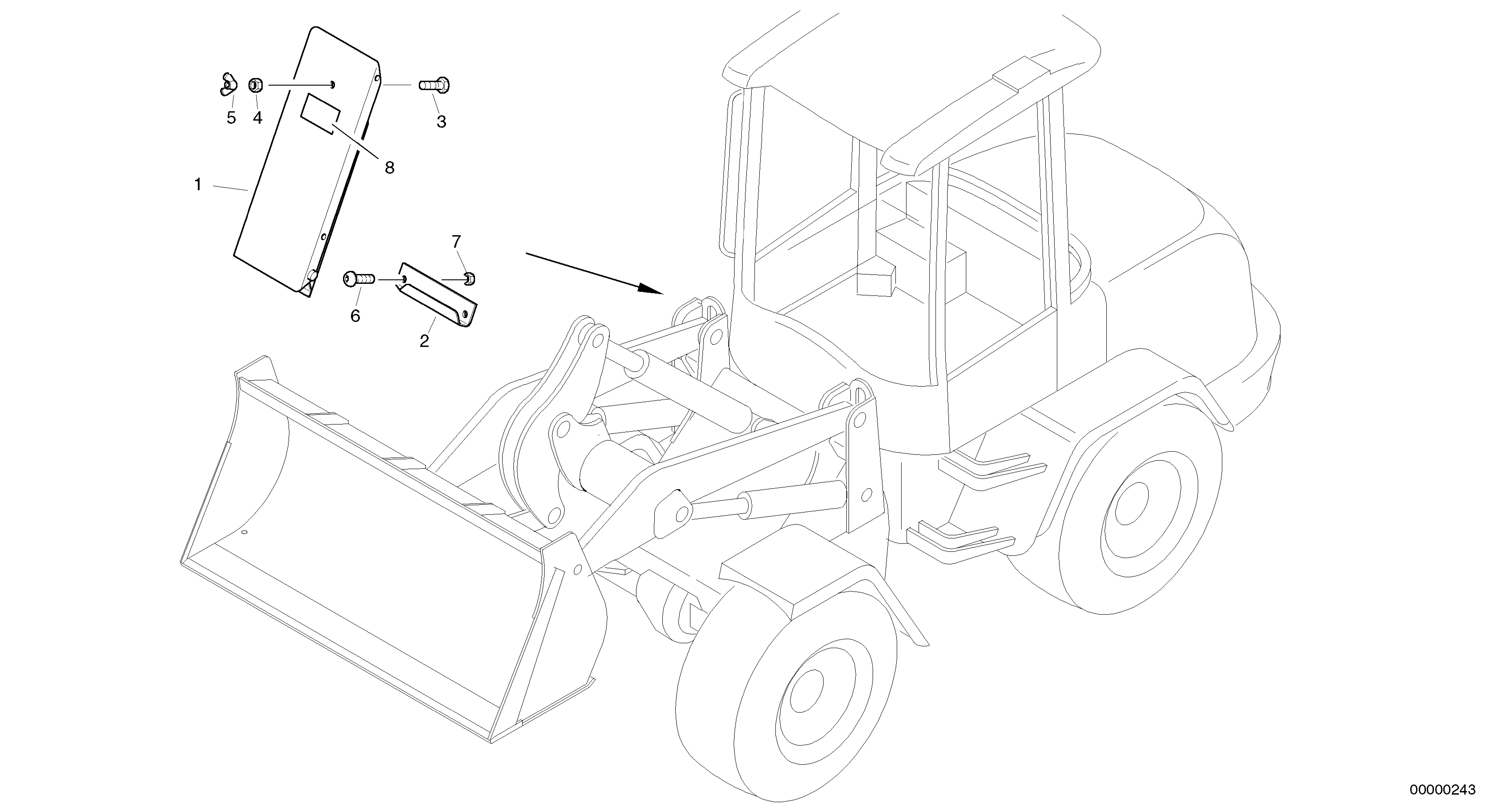 Схема запчастей Volvo L35B - 95425 Stop block for wheel L35B S/N186/187/188/1893000 - 6000