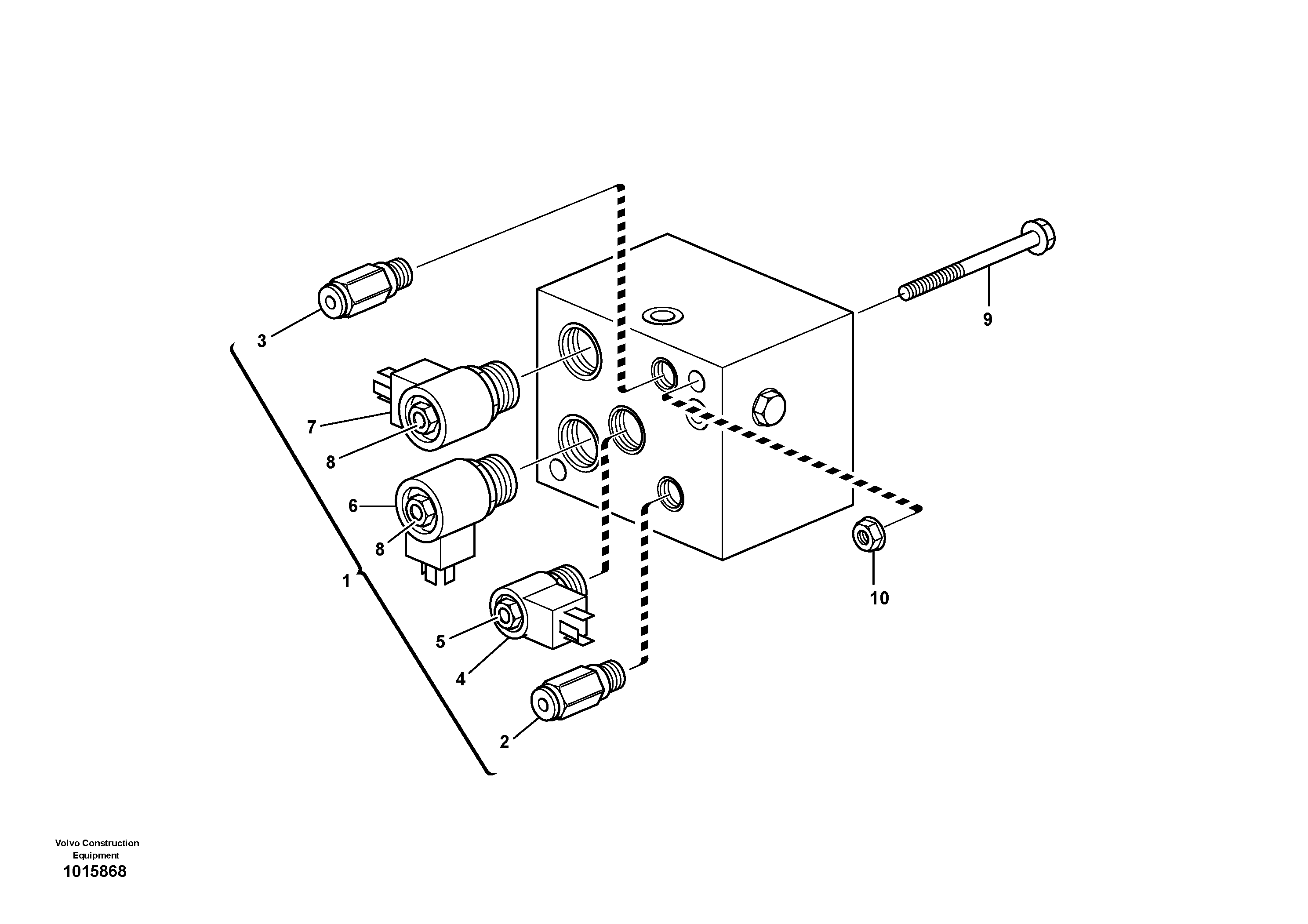 Схема запчастей Volvo L35B - 3 Control valve - Boom suspension system (BSS) L35B S/N186/187/188/1893000 - 6000
