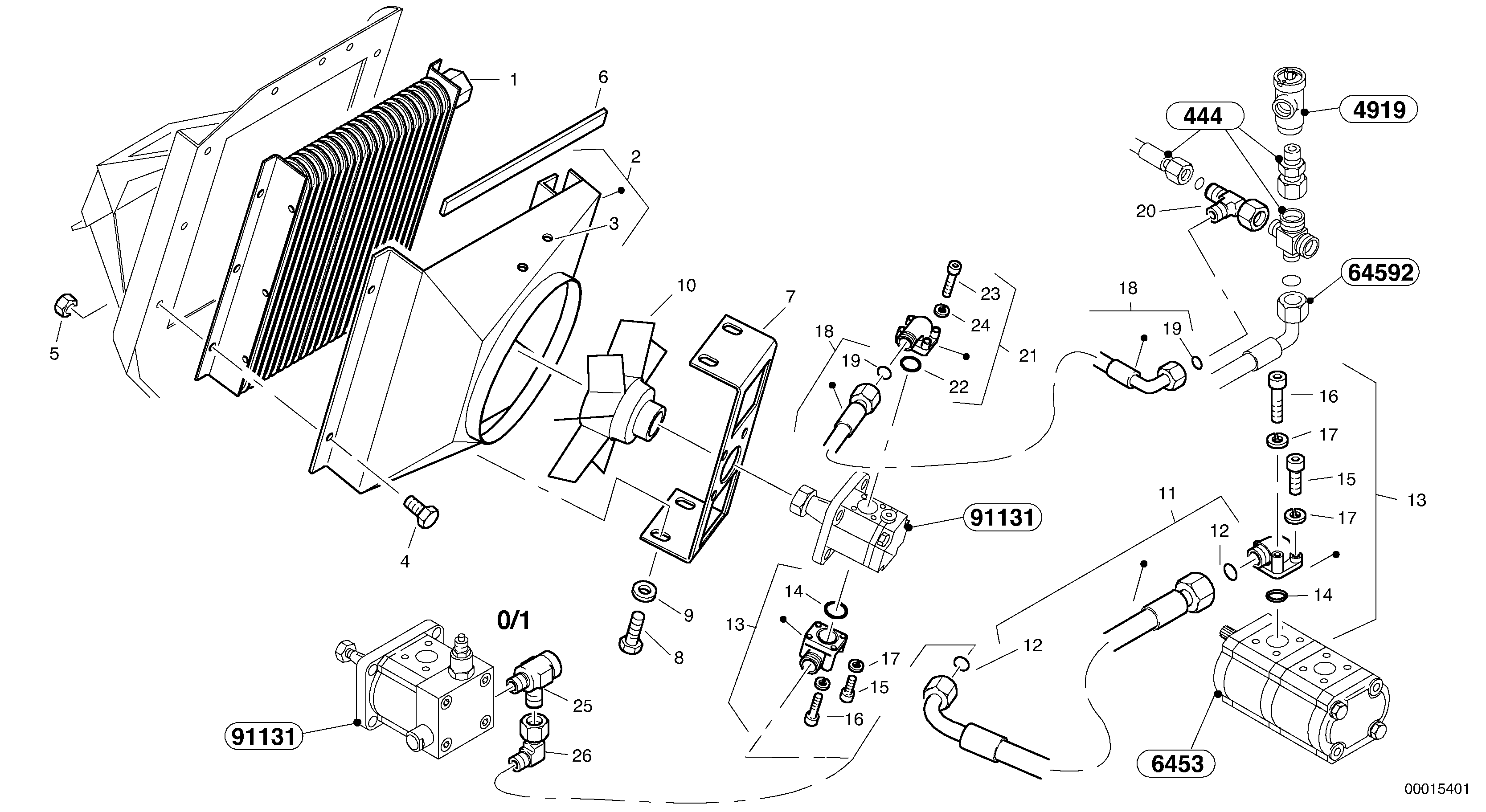 Схема запчастей Volvo L35B - 39751 Radiateur - Installation L35B TYPE 186, 187, 188, 189 SER NO - 2999