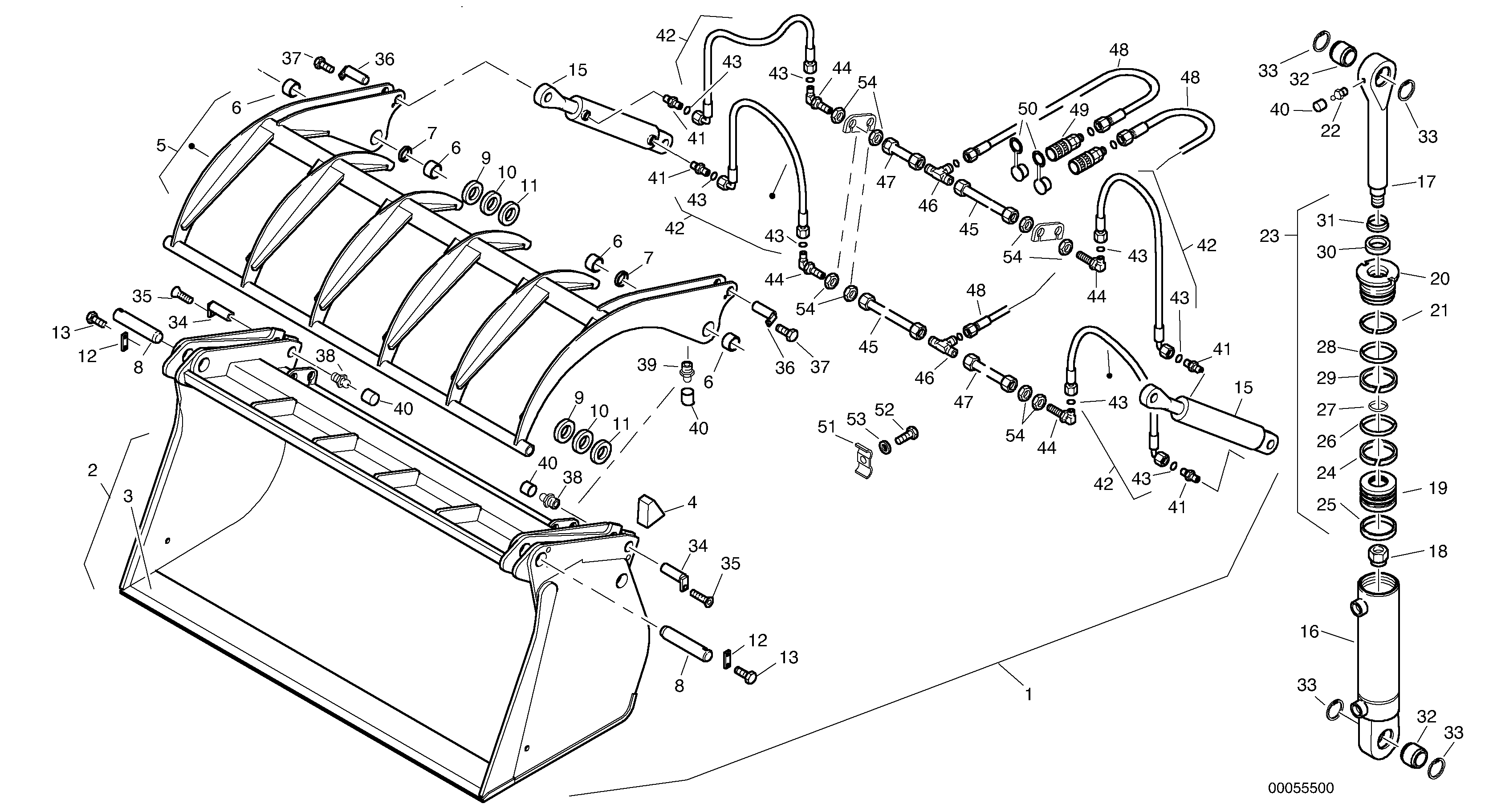 Схема запчастей Volvo L35B - 101731 Waste grab bucket - TPZ L35B S/N186/187/188/1893000 - 6000