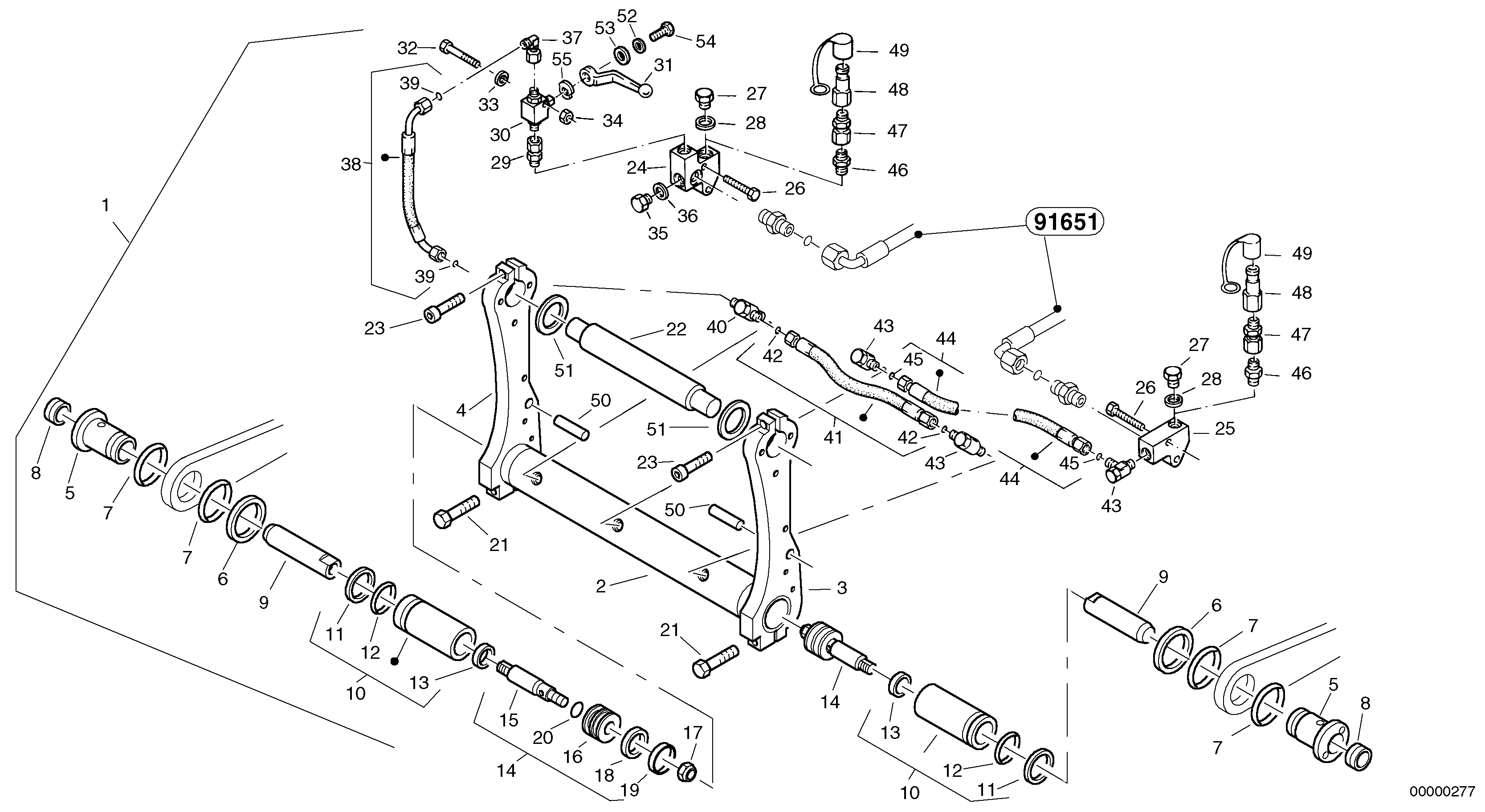 Схема запчастей Volvo L35B - 19719 Attachment mounting plate - Quick change, hydraulic - TPZ L35B TYPE 186, 187, 188, 189 SER NO - 2999
