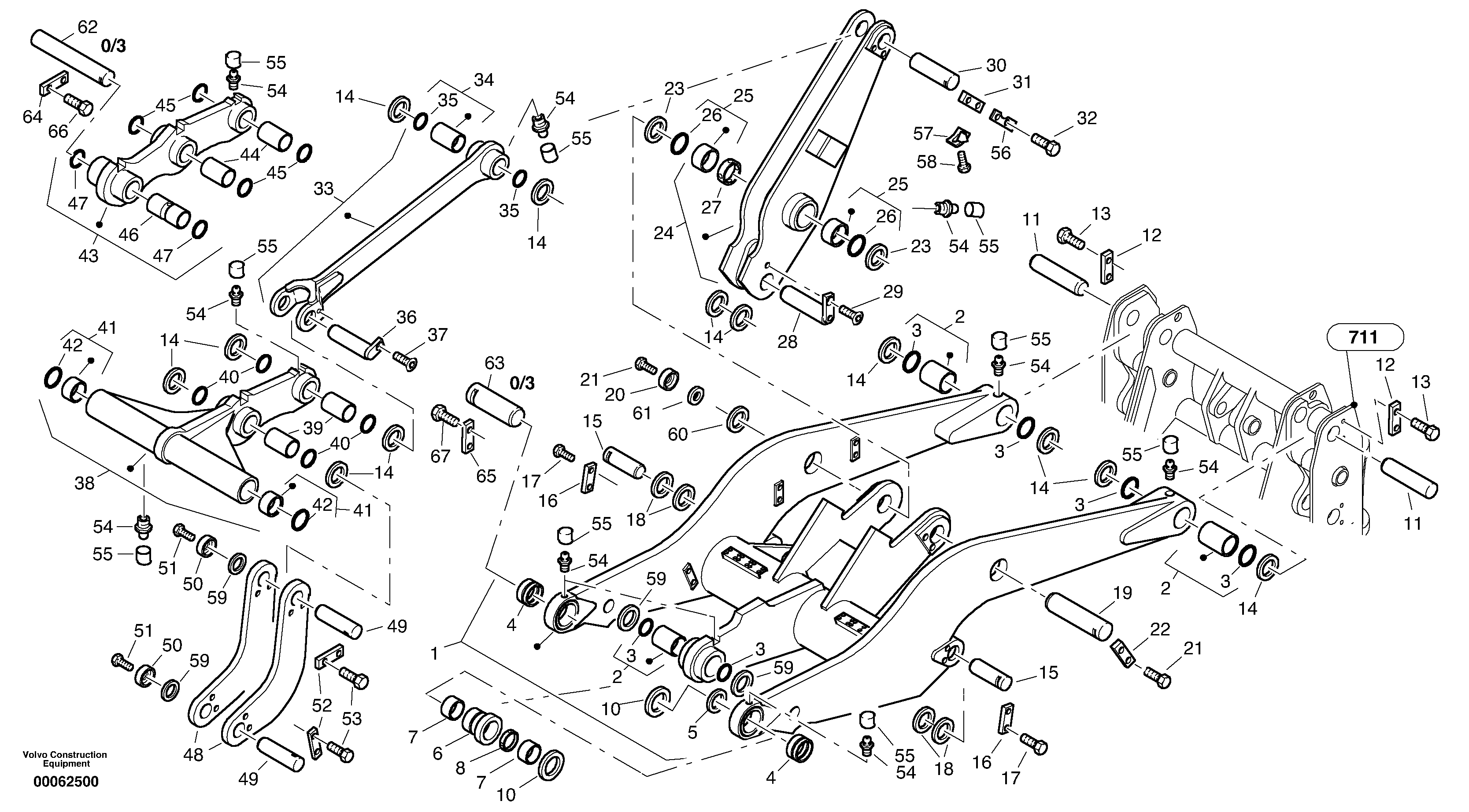 Схема запчастей Volvo L35B - 1746 Lift frame L35B S/N186/187/188/1893000 - 6000