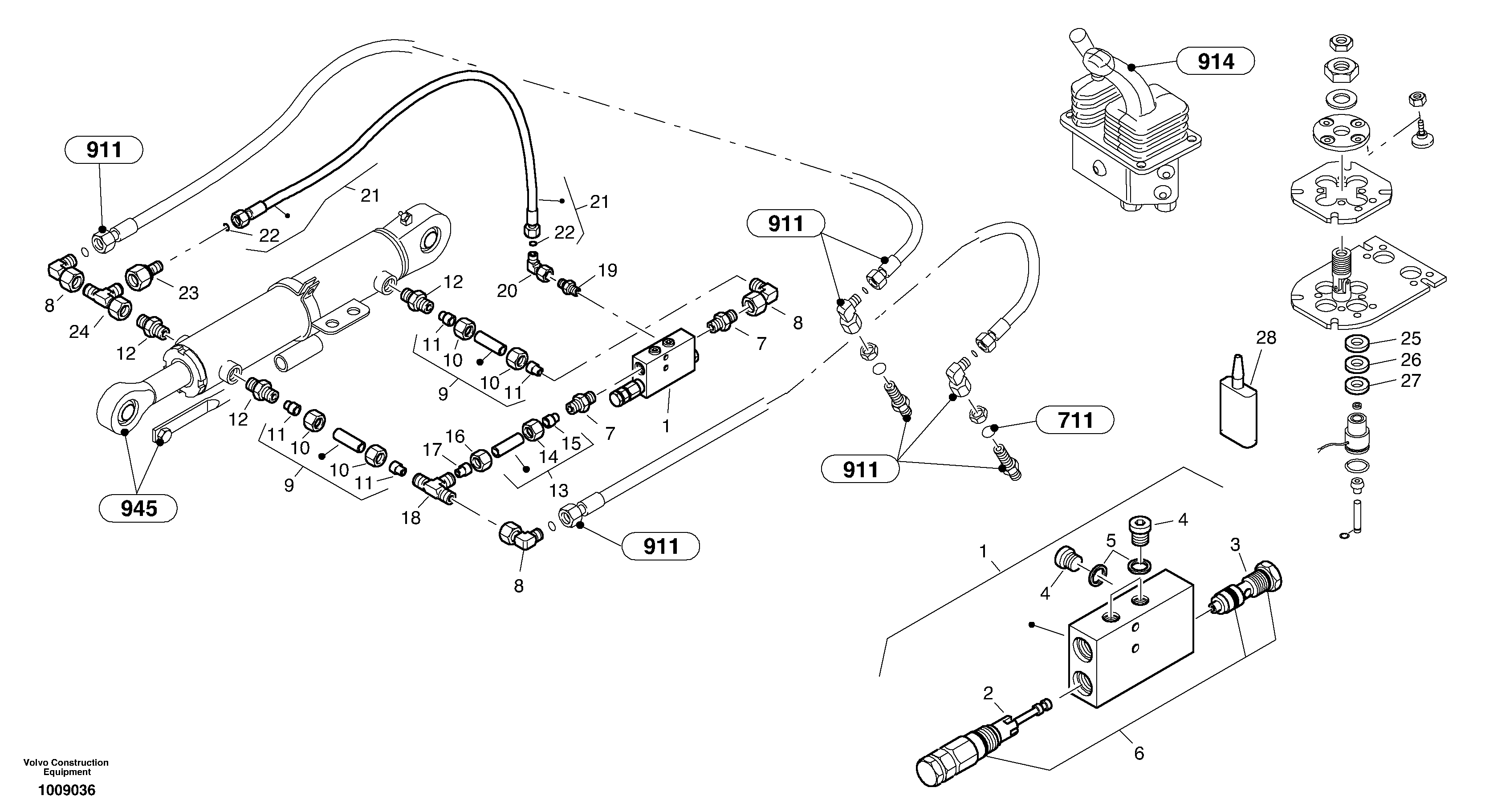 Схема запчастей Volvo L35B - 1757 Fly back bracke equipment L35B S/N186/187/188/1893000 - 6000