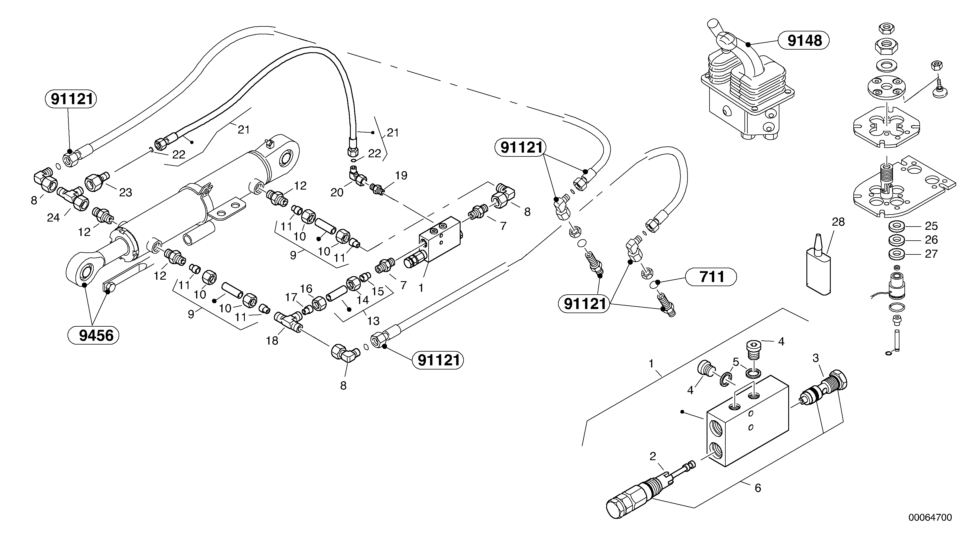 Схема запчастей Volvo L35B - 23302 Fly back bracke equipment L35B TYPE 186, 187, 188, 189 SER NO - 2999