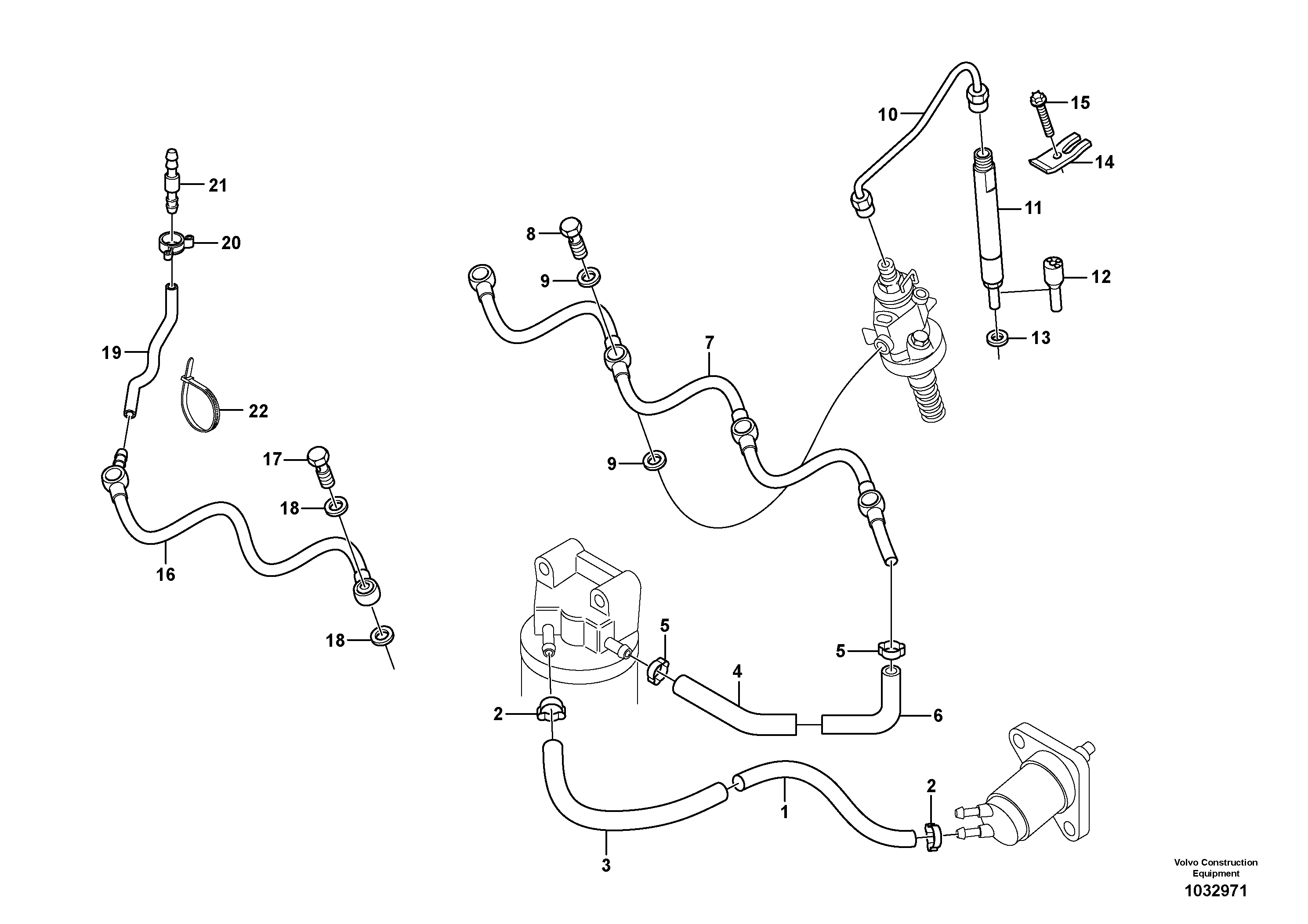 Схема запчастей Volvo L35B - 27777 Delivery pipe - injector L35B S/N186/187/188/1893000 - 6000