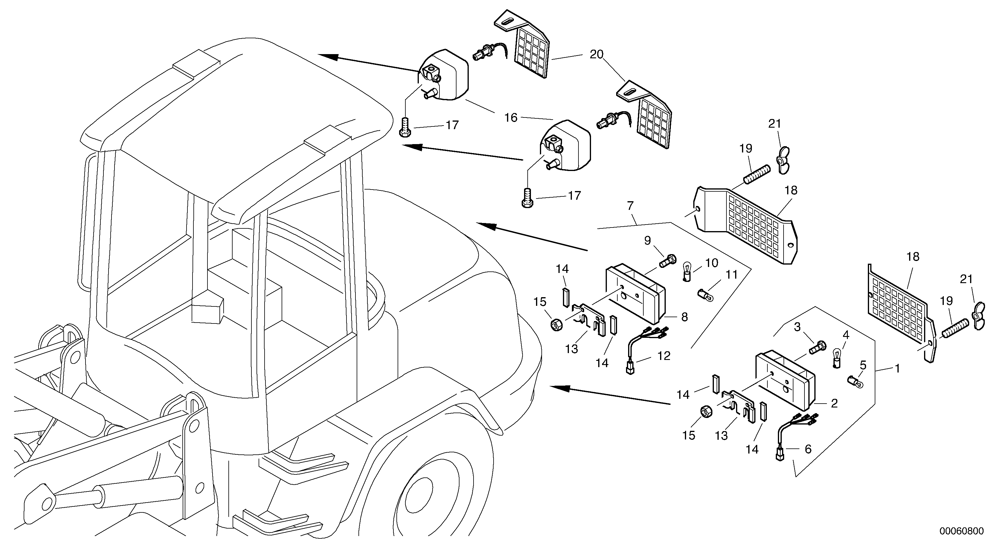 Схема запчастей Volvo L35B - 26503 Lighting, rear L35B S/N186/187/188/1893000 - 6000