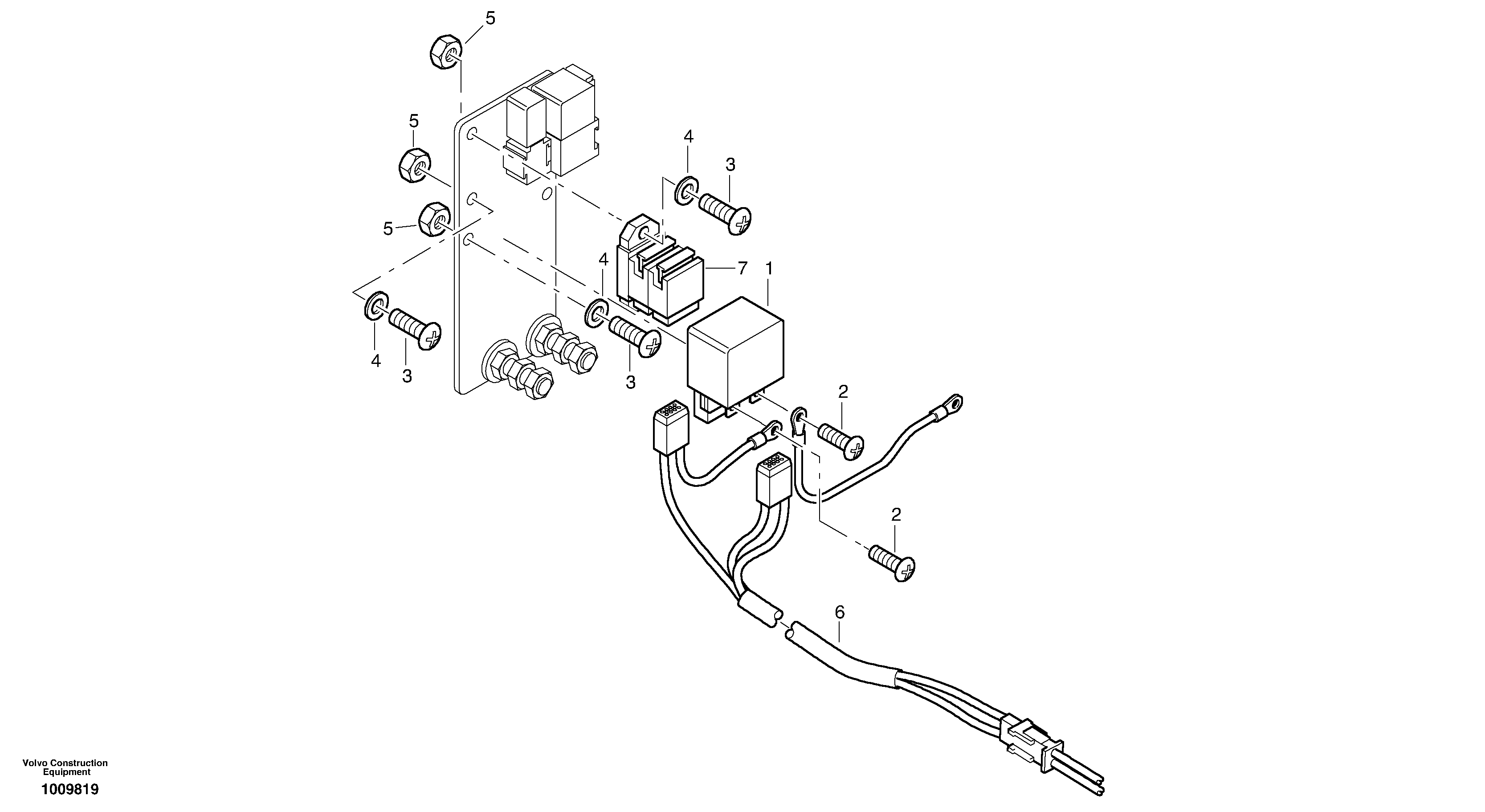 Схема запчастей Volvo L35B - 93821 Battery cut-out L35B S/N186/187/188/1893000 - 6000