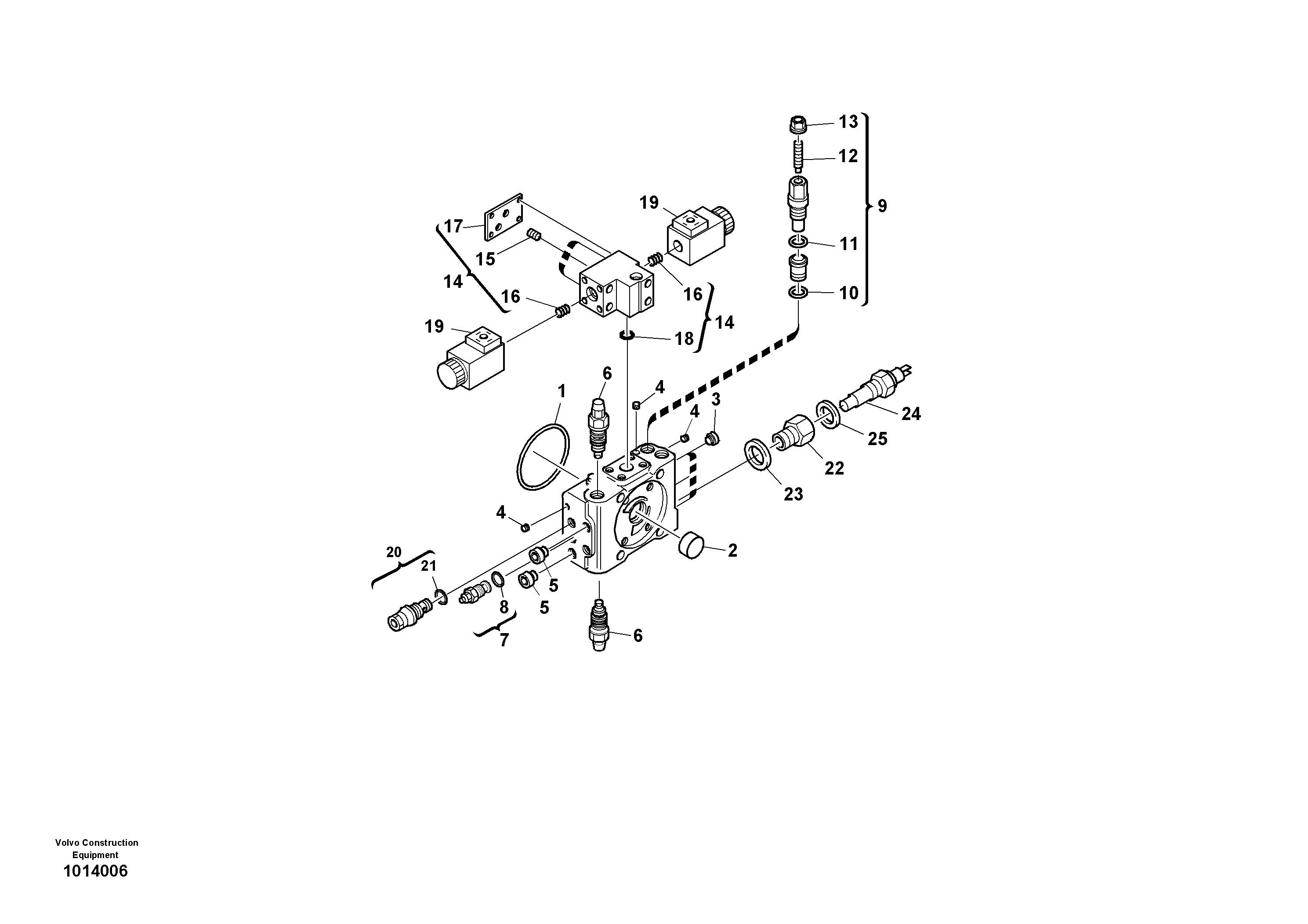 Схема запчастей Volvo L35B - 12803 Valves - Variable displacement pump L35B S/N186/187/188/1893000 - 6000