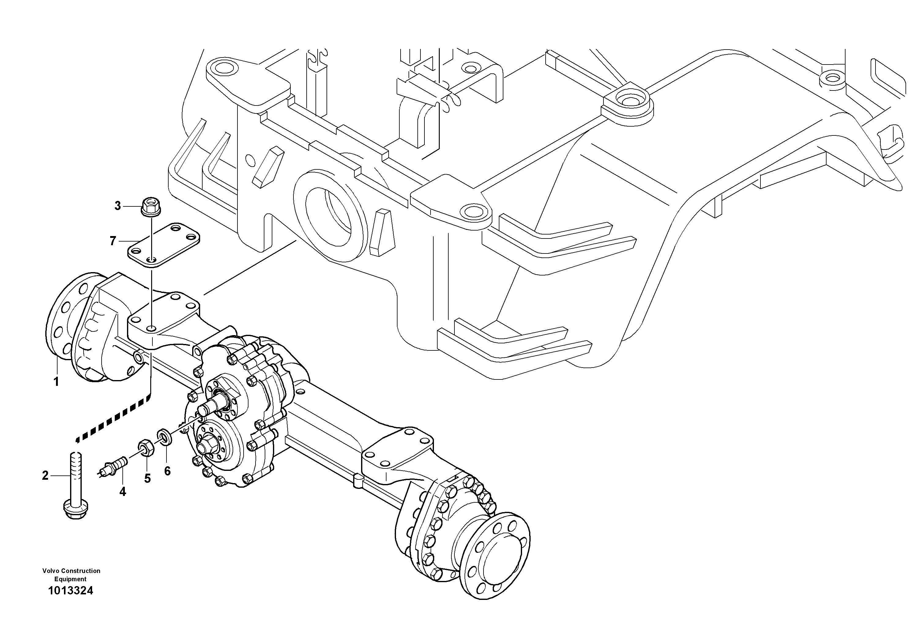 Схема запчастей Volvo L35B - 28839 Assembly - rear axle L35B S/N186/187/188/1893000 - 6000