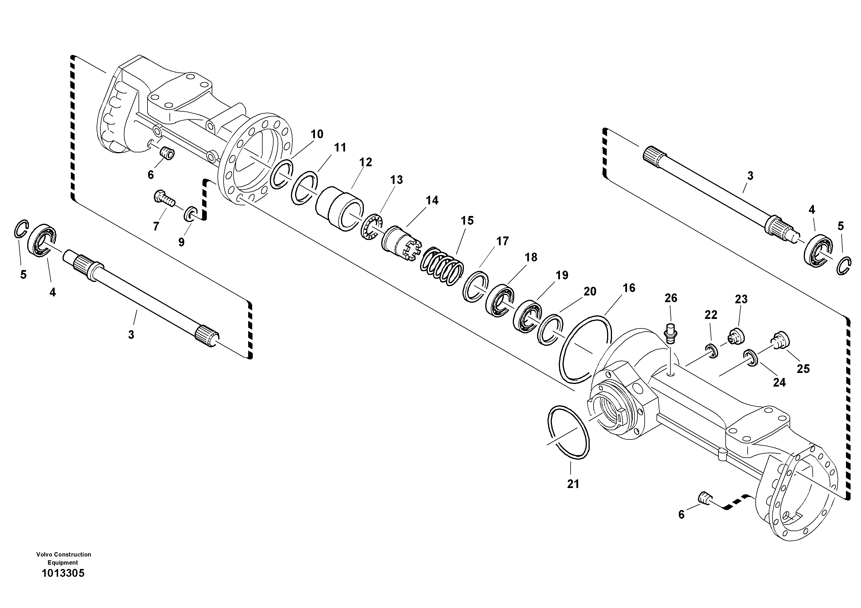 Схема запчастей Volvo L35B - 30434 Картер (корпус) заднего моста L35B S/N186/187/188/1893000 - 6000