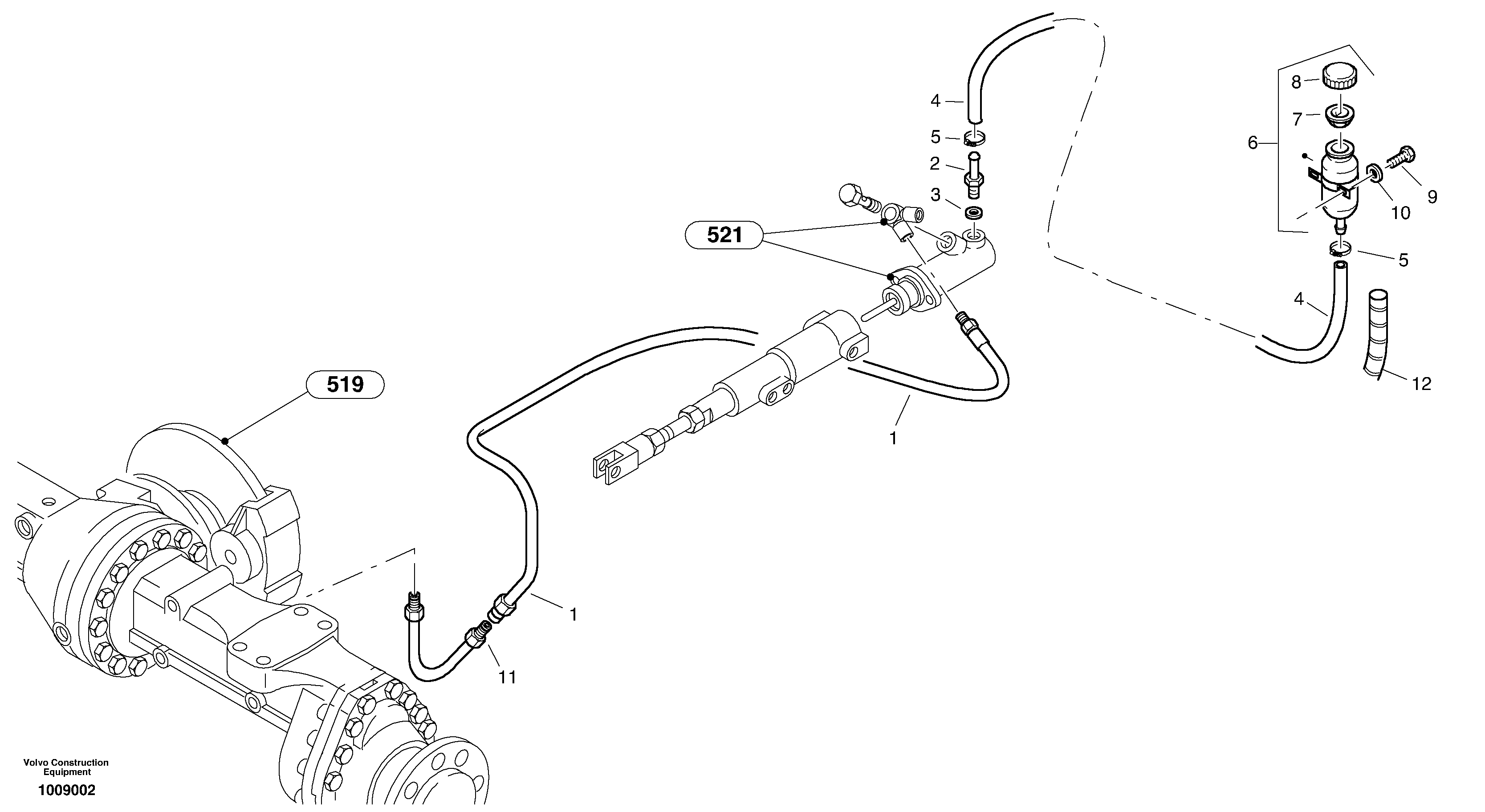 Схема запчастей Volvo L35B - 31186 Brake lines L35B S/N186/187/188/1893000 - 6000