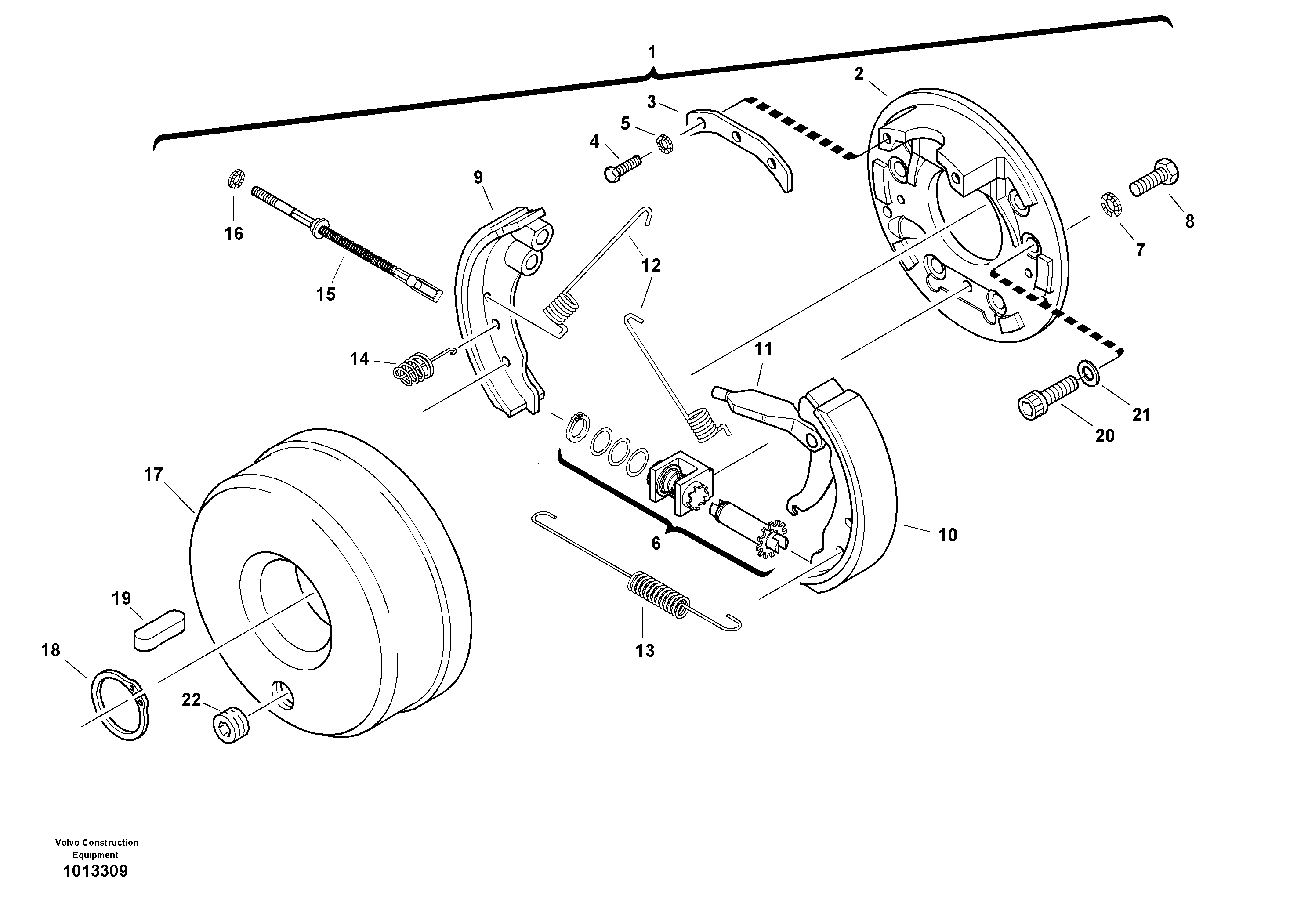 Схема запчастей Volvo L35B - 73145 Parking brake L35B S/N186/187/188/1893000 - 6000