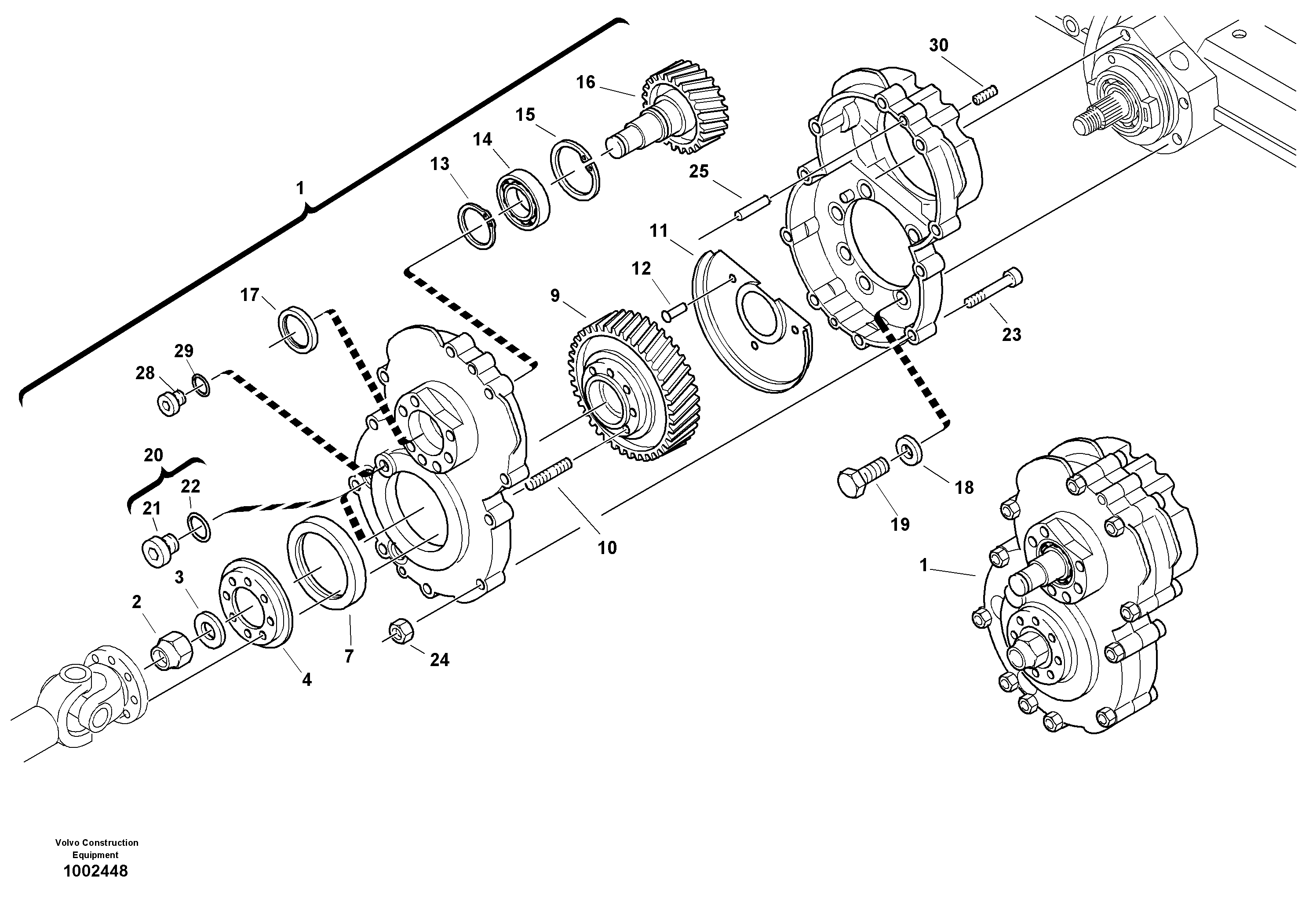 Схема запчастей Volvo L35B - 10486 Gearbox assy L35B TYPE 186, 187, 188, 189 SER NO - 2999