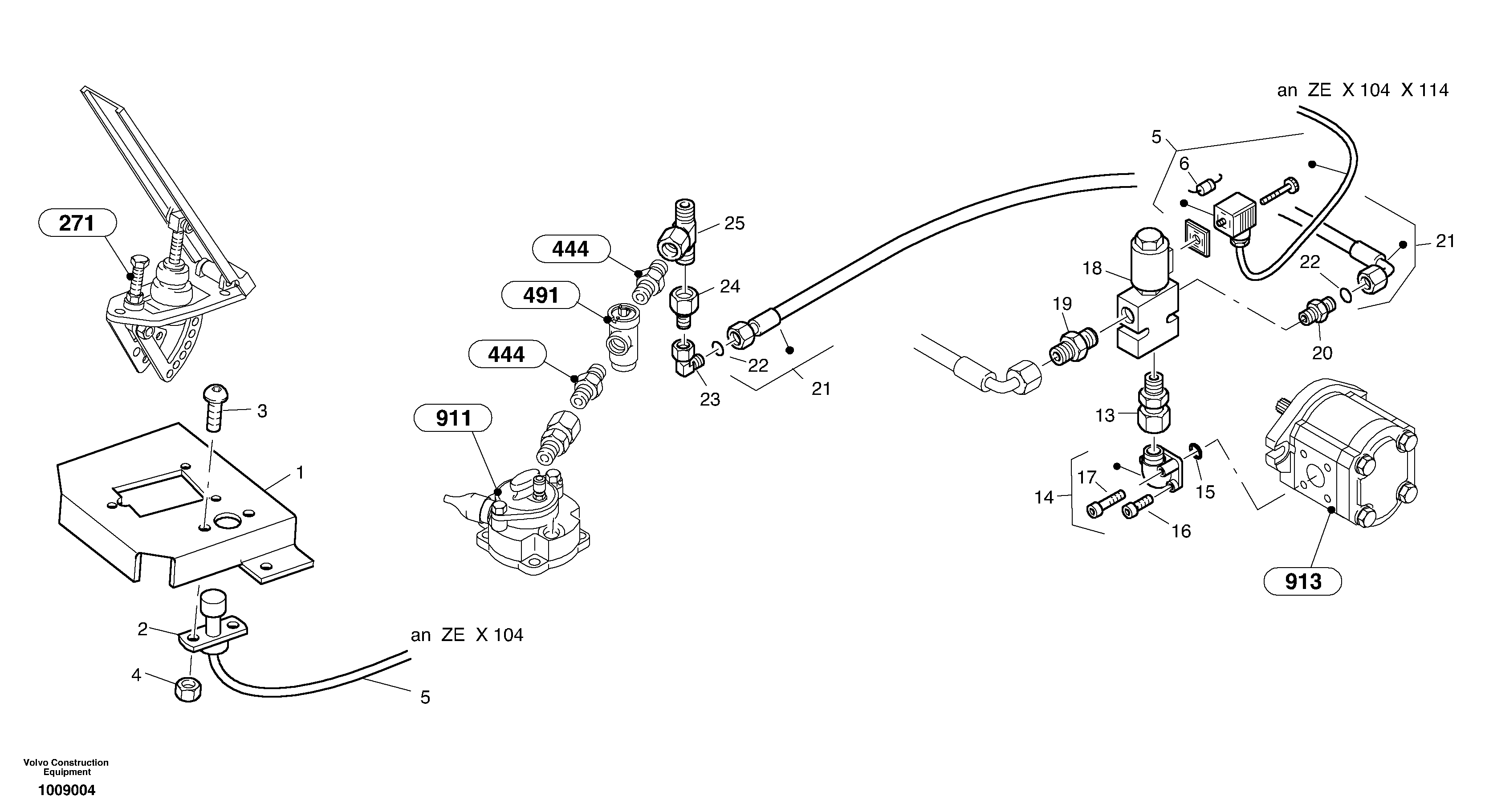 Схема запчастей Volvo L35B - 60793 Engine brake L35B S/N186/187/188/1893000 - 6000