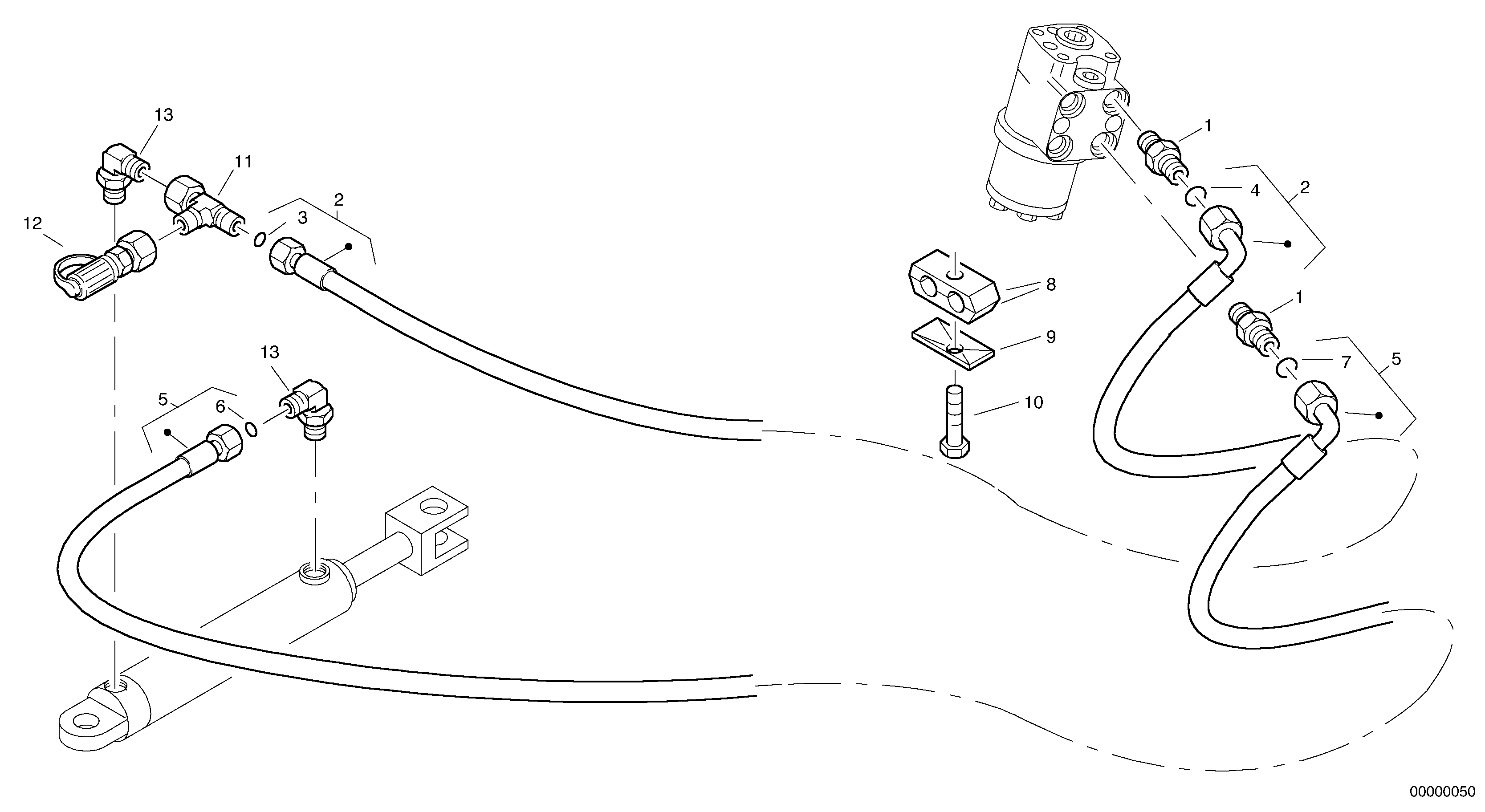 Схема запчастей Volvo L35B - 28310 Steering-hydraulic equipment - front vehicle L35B S/N186/187/188/1893000 - 6000