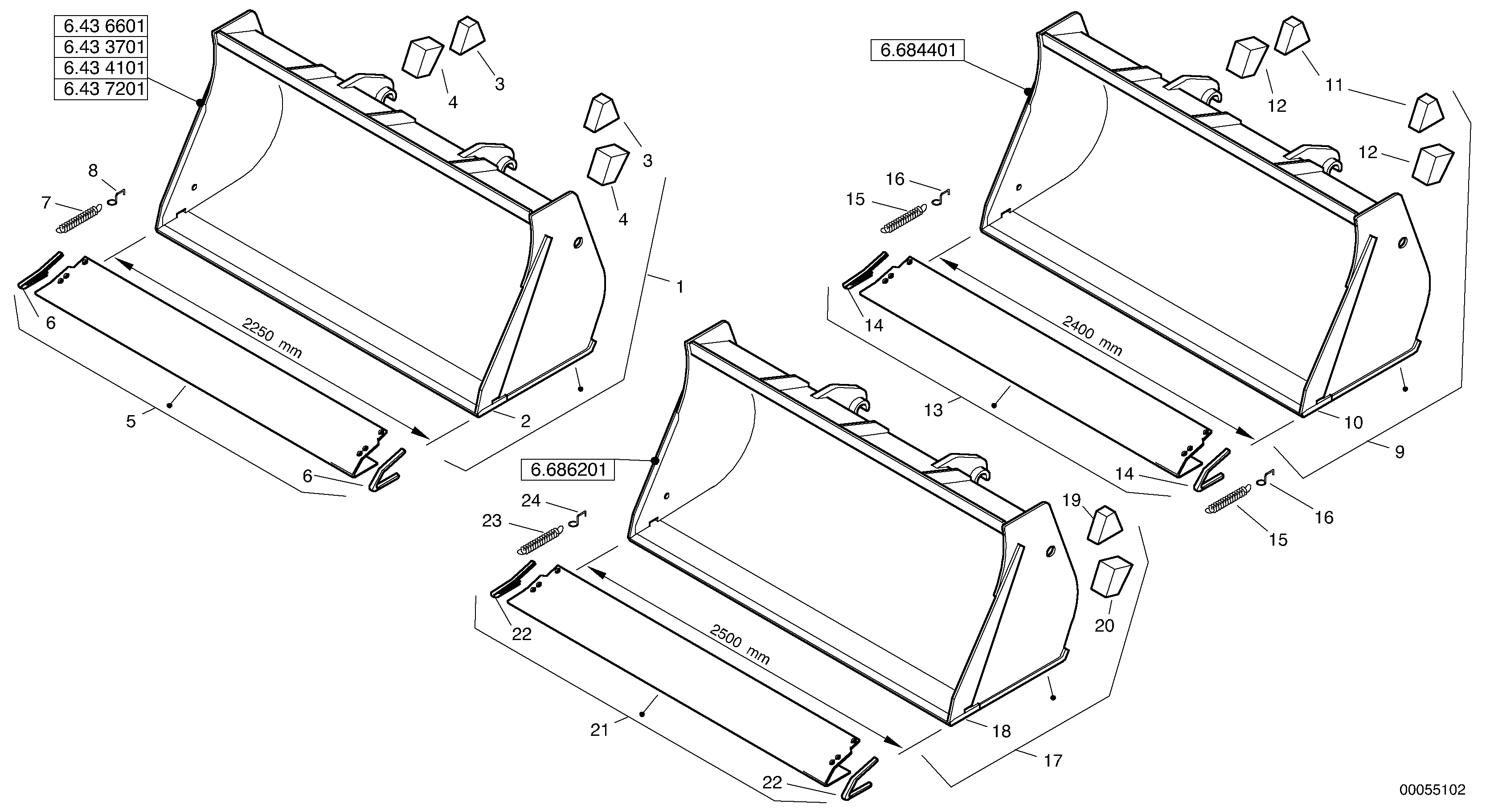 Схема запчастей Volvo L40B - 33508 Bucket without teeth - TPV L40B TYPE 191, 192 SER NO - 1499
