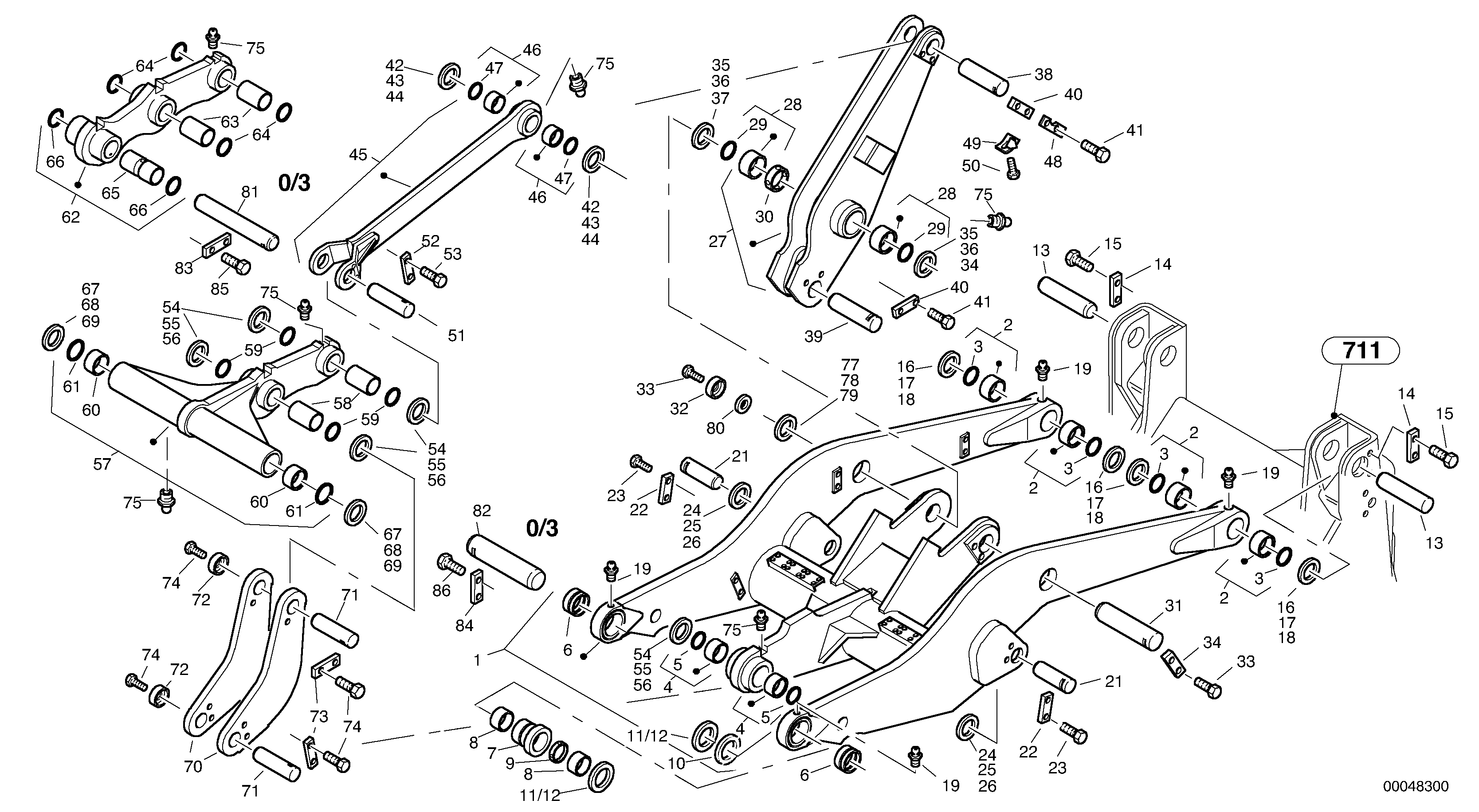 Схема запчастей Volvo L40B - 97291 Lift frame L40B TYPE 191, 192 SER NO - 1499