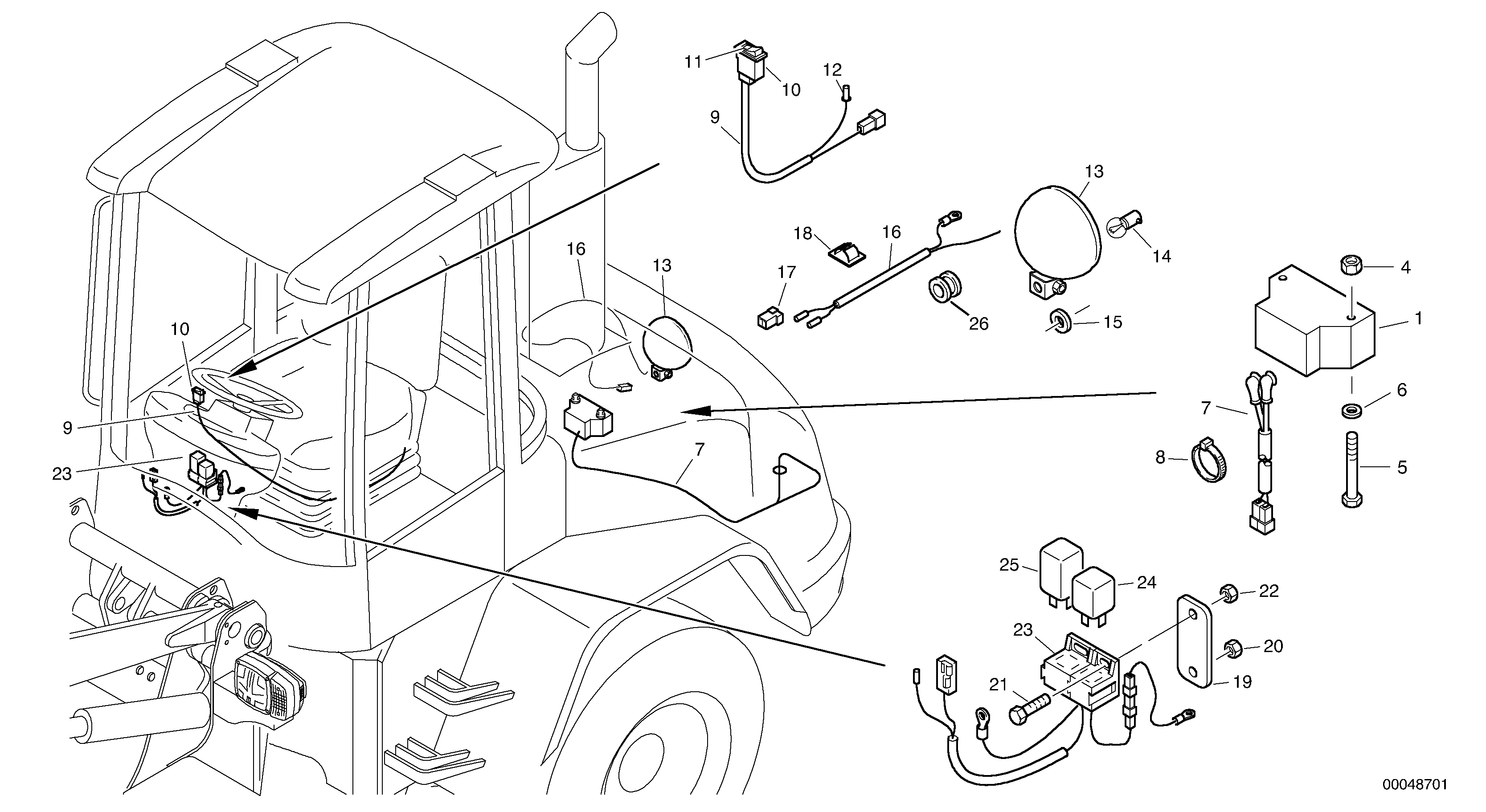 Схема запчастей Volvo L40B - 2190 Back-up warning L40B TYPE 191, 192 SER NO - 1499