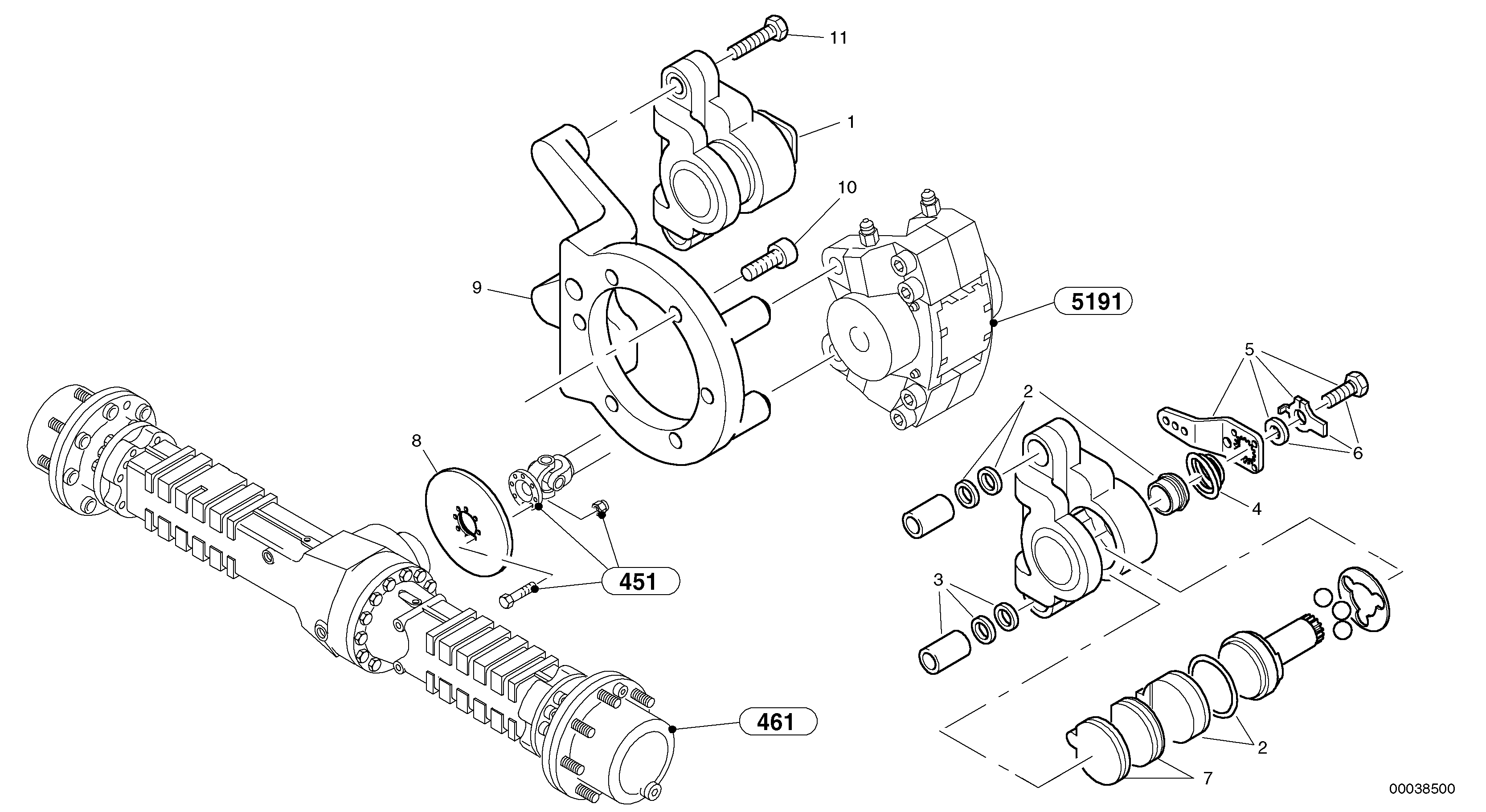 Схема запчастей Volvo L40B - 30273 Parking brake L40B TYPE 191, 192 SER NO - 1499