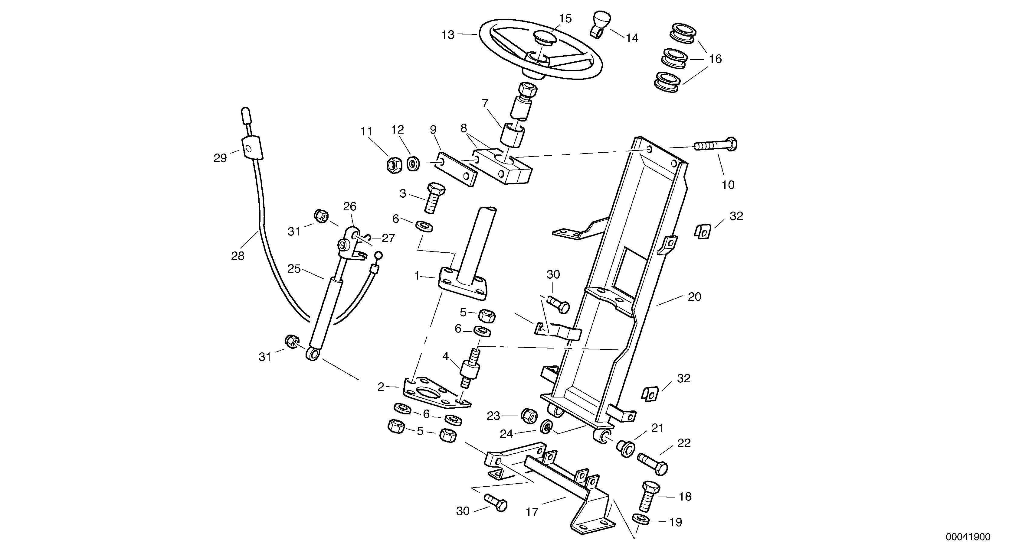Схема запчастей Volvo L40B - 30275 Steering assembly L40B TYPE 191, 192 SER NO - 1499