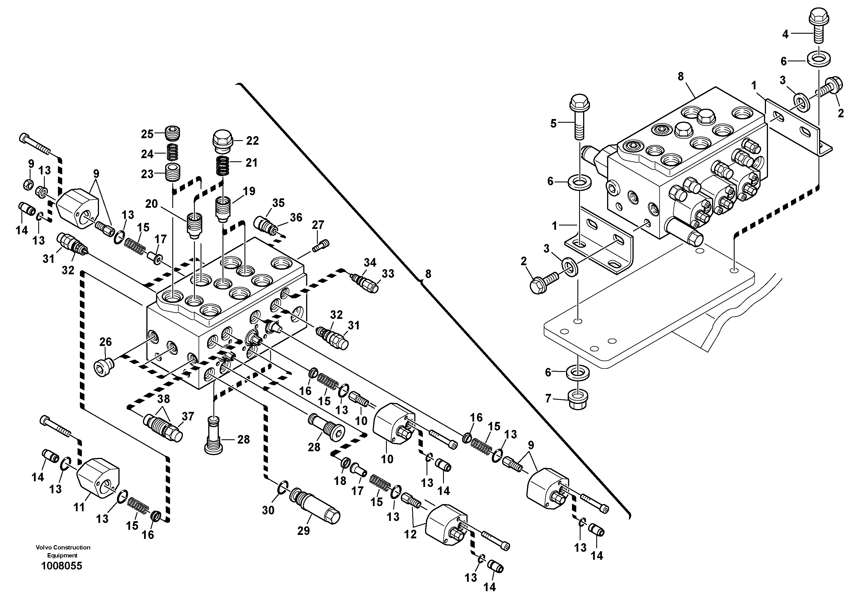 Схема запчастей Volvo L40B - 2372 Клапан регулирующий (распределительный) L40B S/N 1911500 - S/N 1921500 -