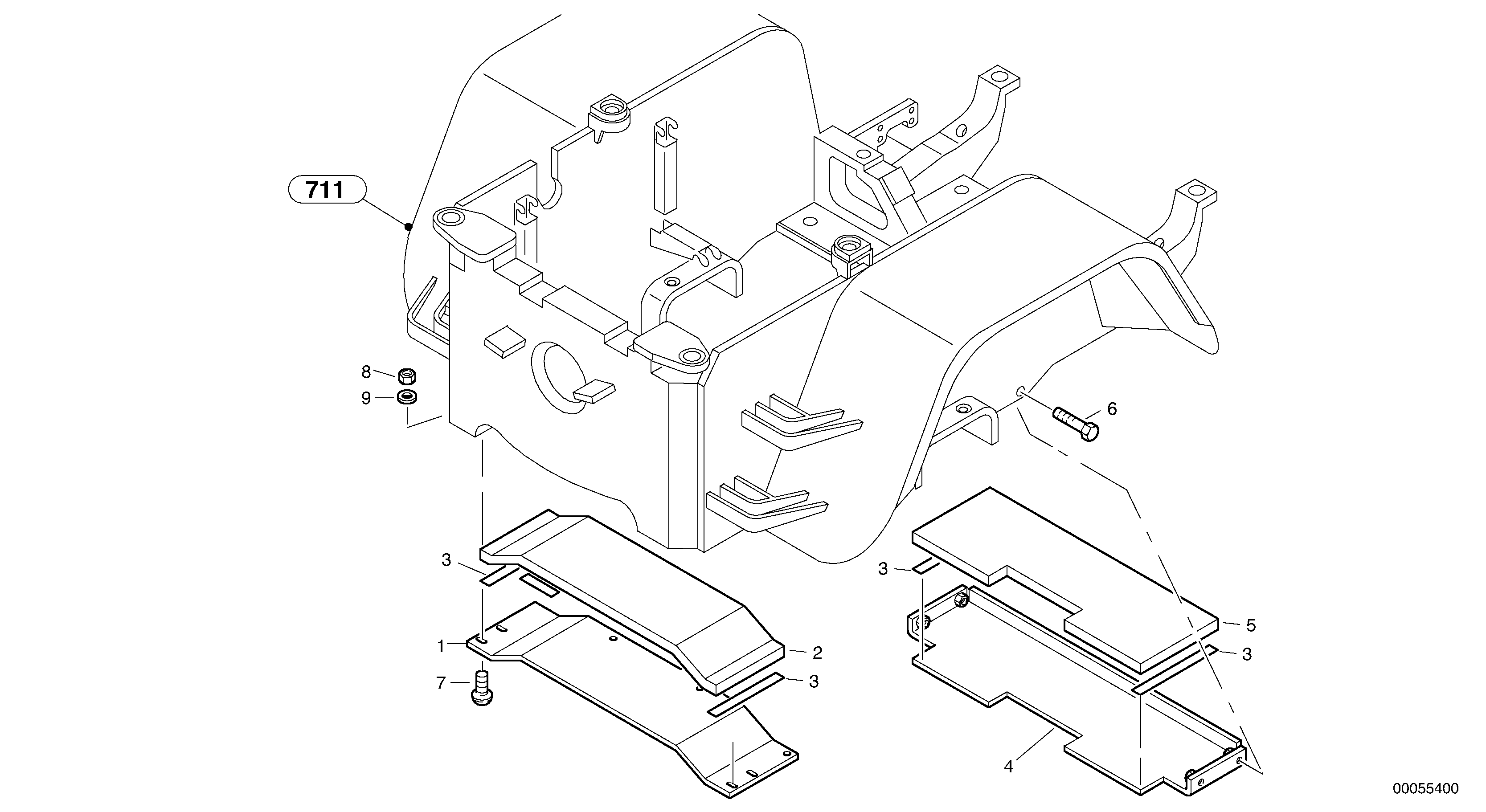 Схема запчастей Volvo L40B - 40410 Noise screening, series L40B TYPE 191, 192 SER NO - 1499