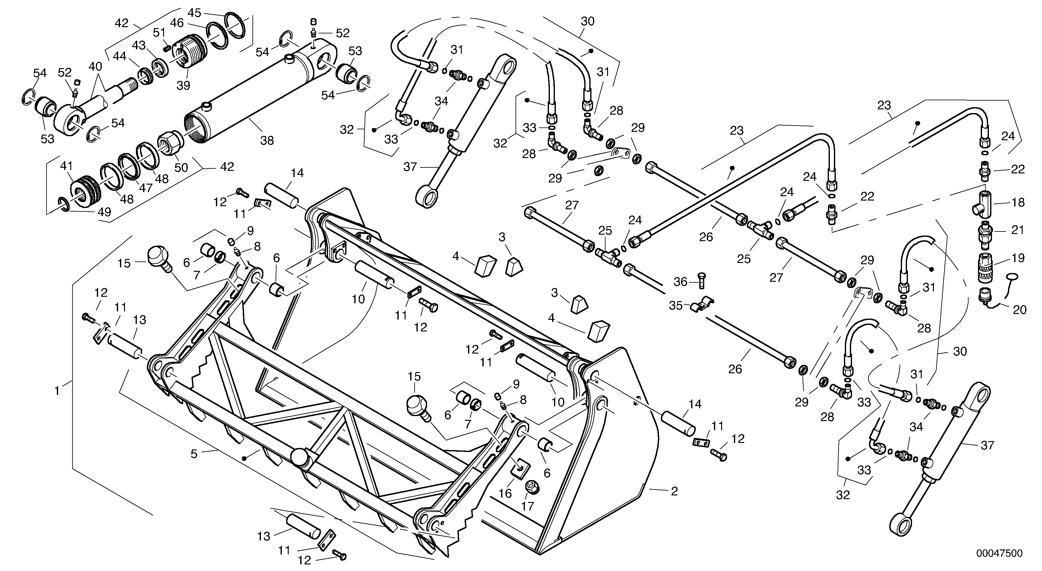 Схема запчастей Volvo L40B - 2713 Grab bucket - TPZ L40B S/N 1911500 - S/N 1921500 -