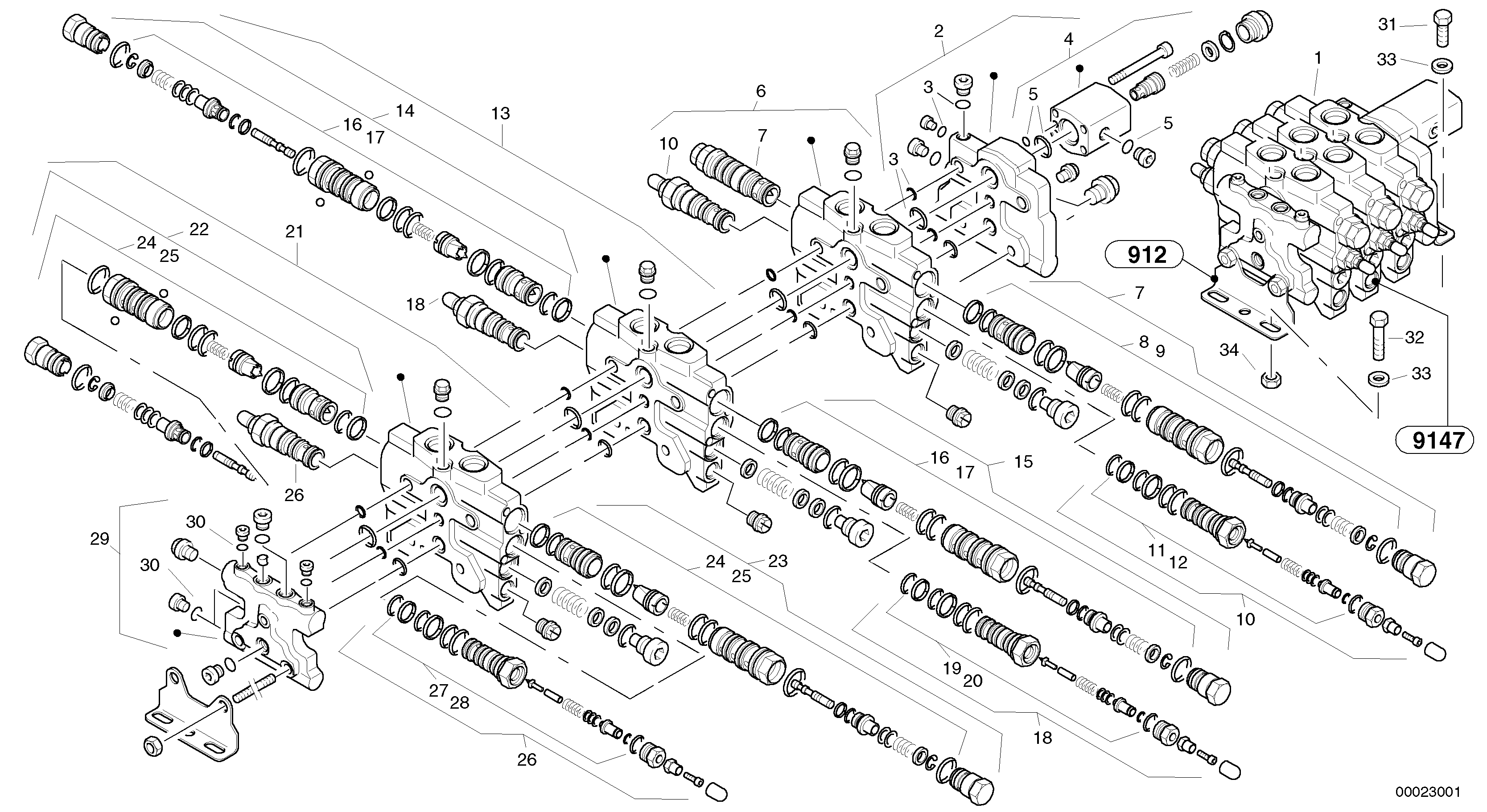 Схема запчастей Volvo L40B - 25270 Клапан регулирующий (распределительный) L40B TYPE 191, 192 SER NO - 1499