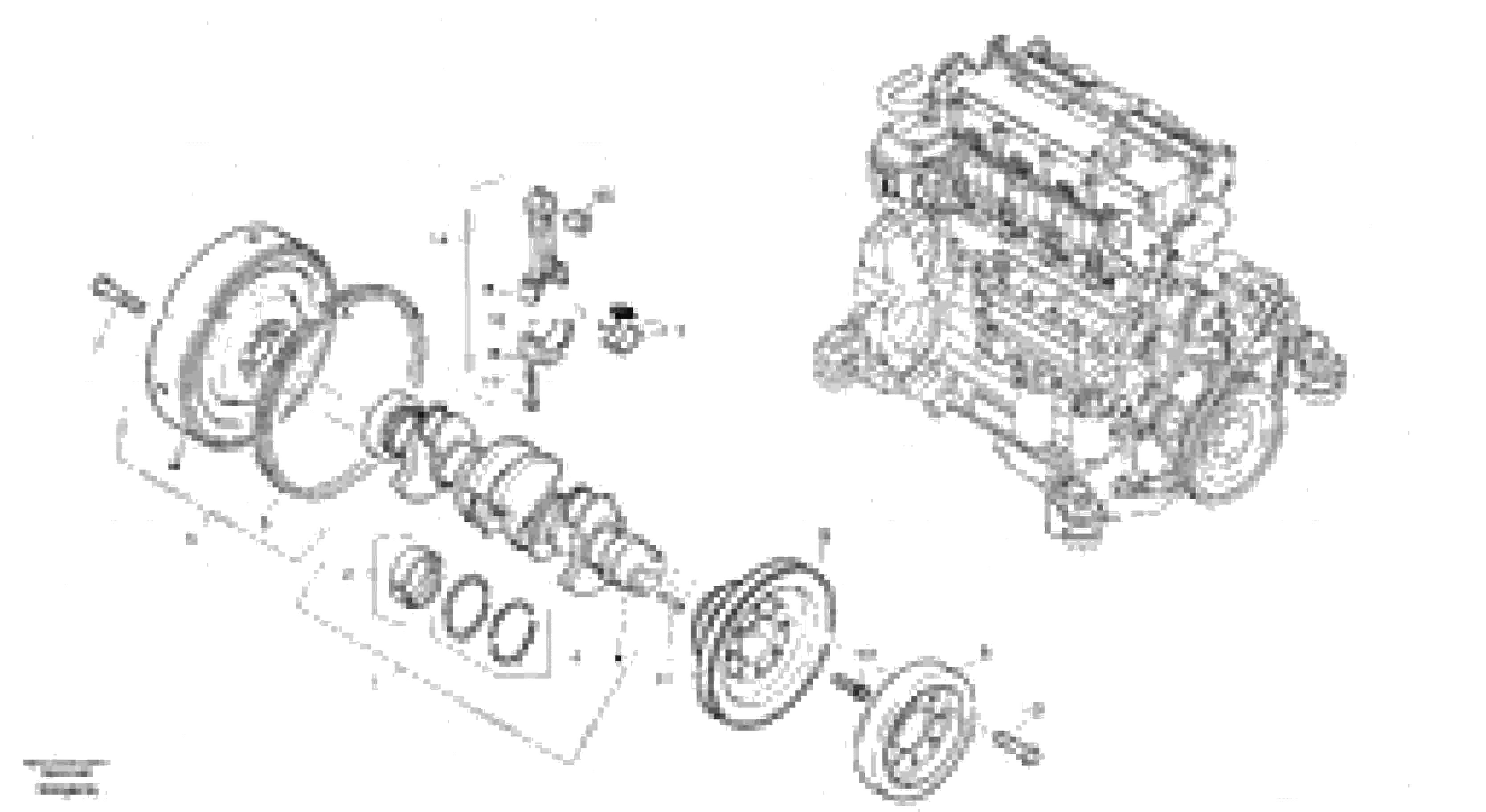 Схема запчастей Volvo L45B - 56556 Коленчатый вал (коленвал) L45B TYPE 194, 195 SER NO - 1499