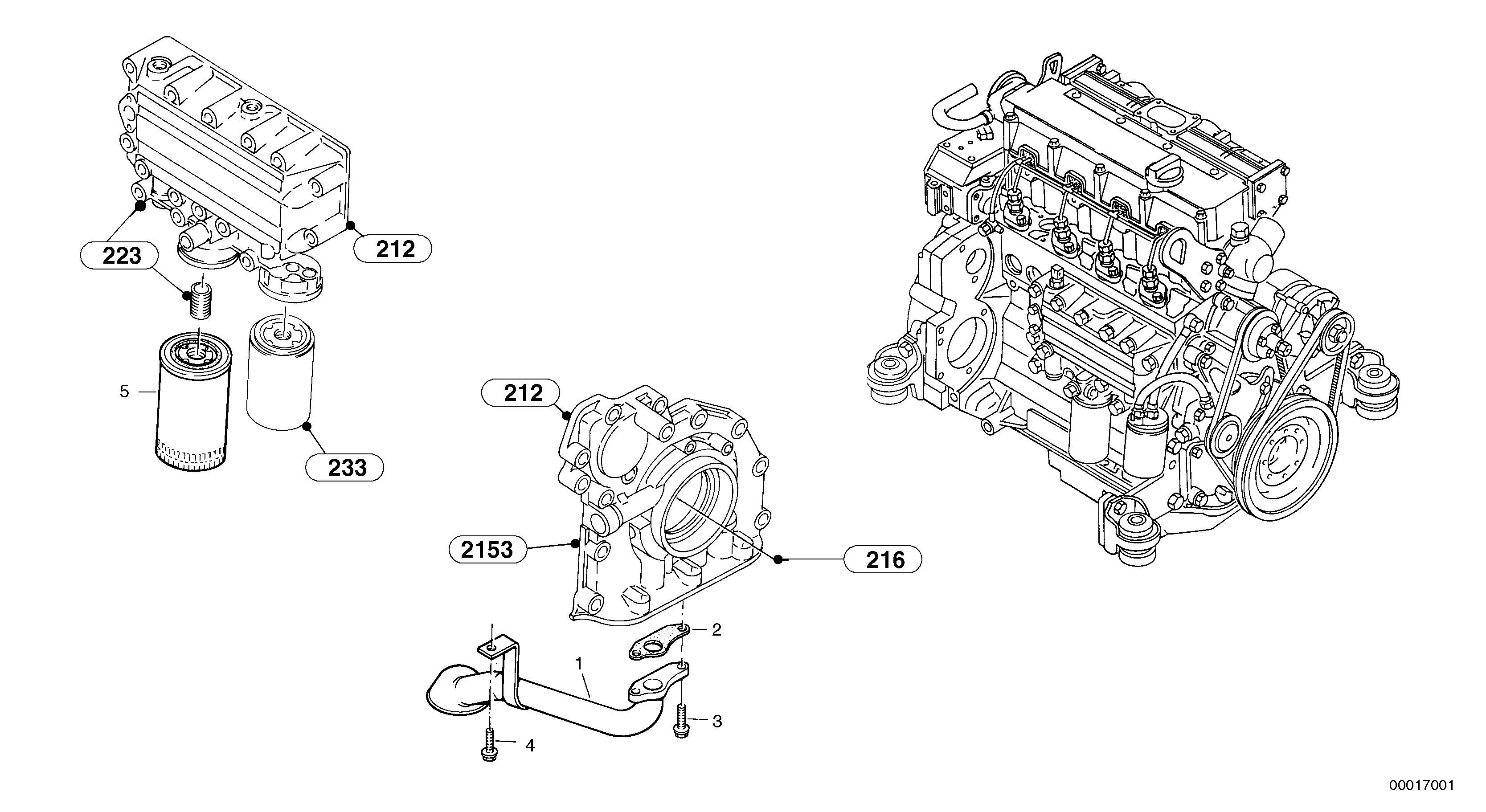 Схема запчастей Volvo L45B - 10172 Oil pump, oil filter L45B TYPE 194, 195 SER NO - 1499