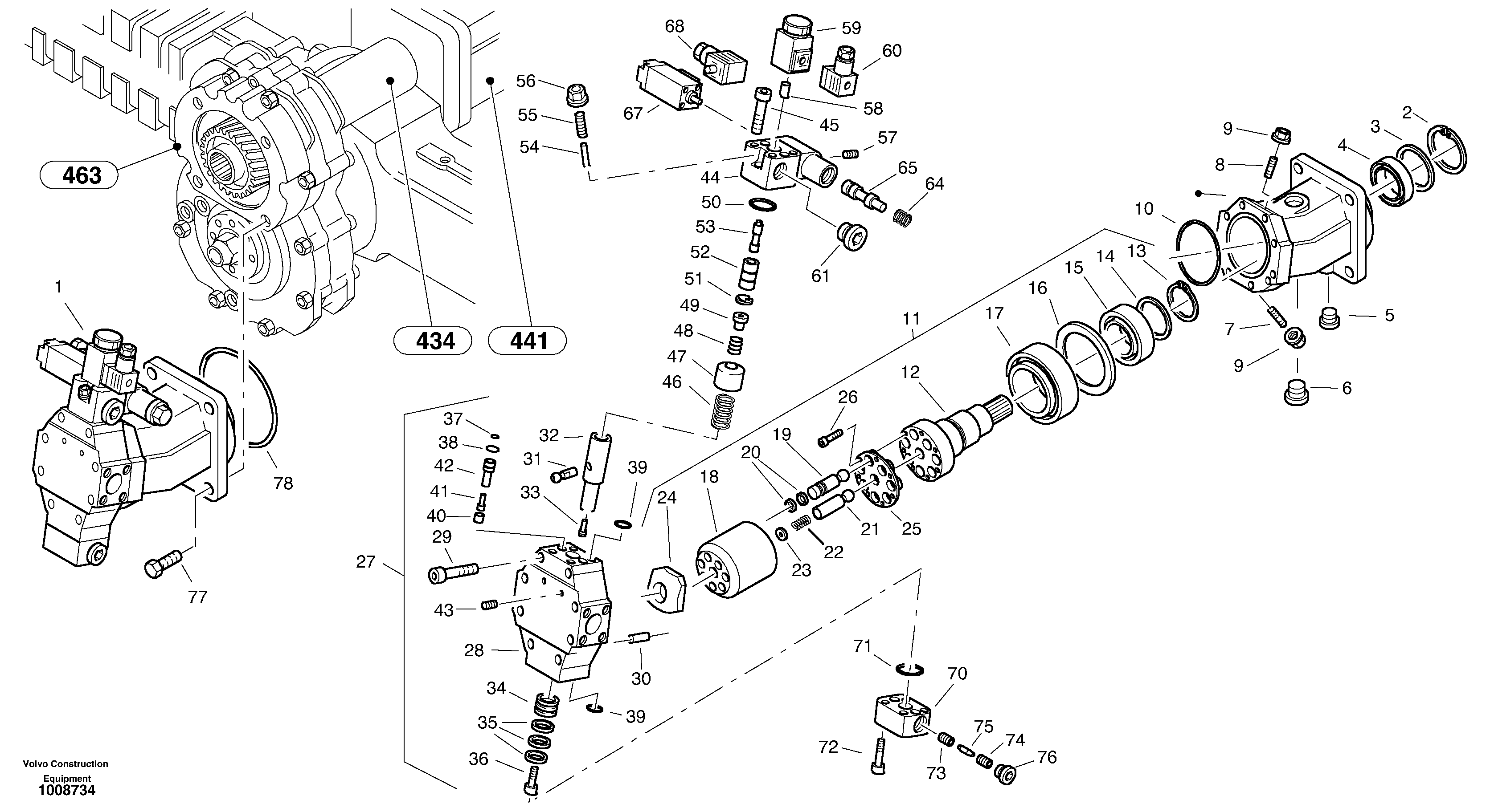 Схема запчастей Volvo L45B - 97289 Variable displacement motor L45B S/N 1941500 - S/N 1951500 -