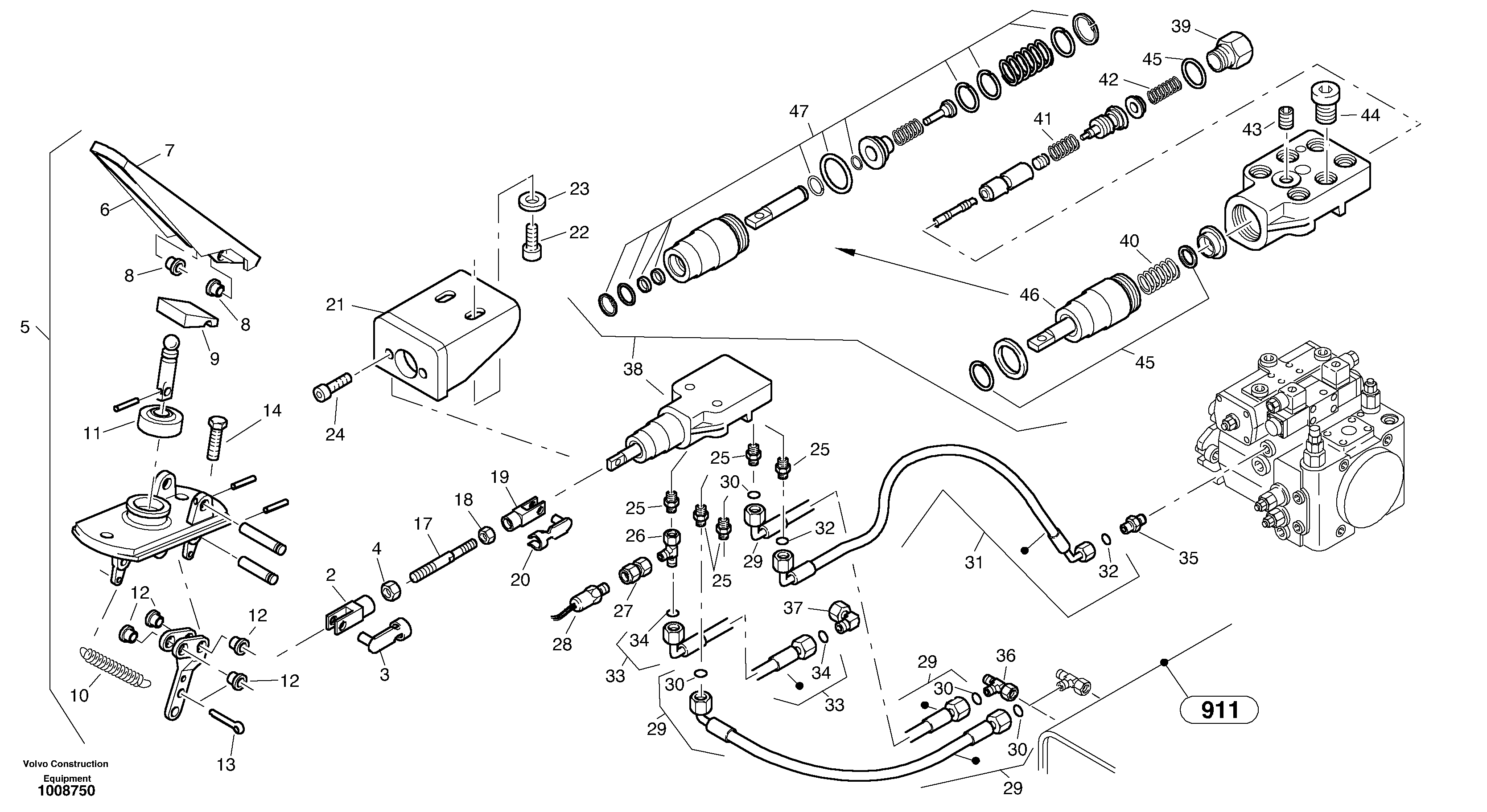 Схема запчастей Volvo L45B - 24319 Inch control L45B S/N 1941500 - S/N 1951500 -