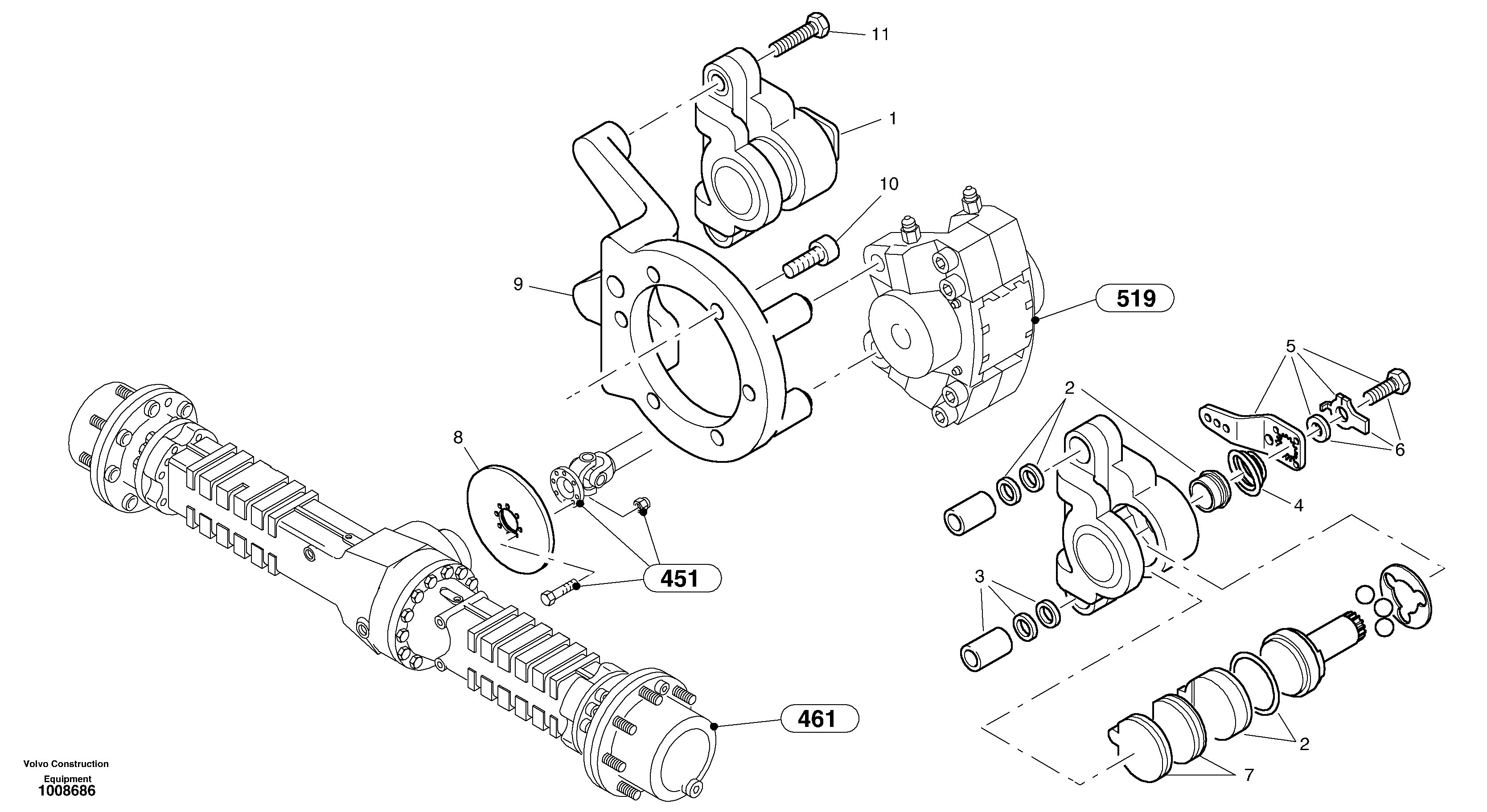 Схема запчастей Volvo L45B - 4148 Parking brake L45B S/N 1941500 - S/N 1951500 -