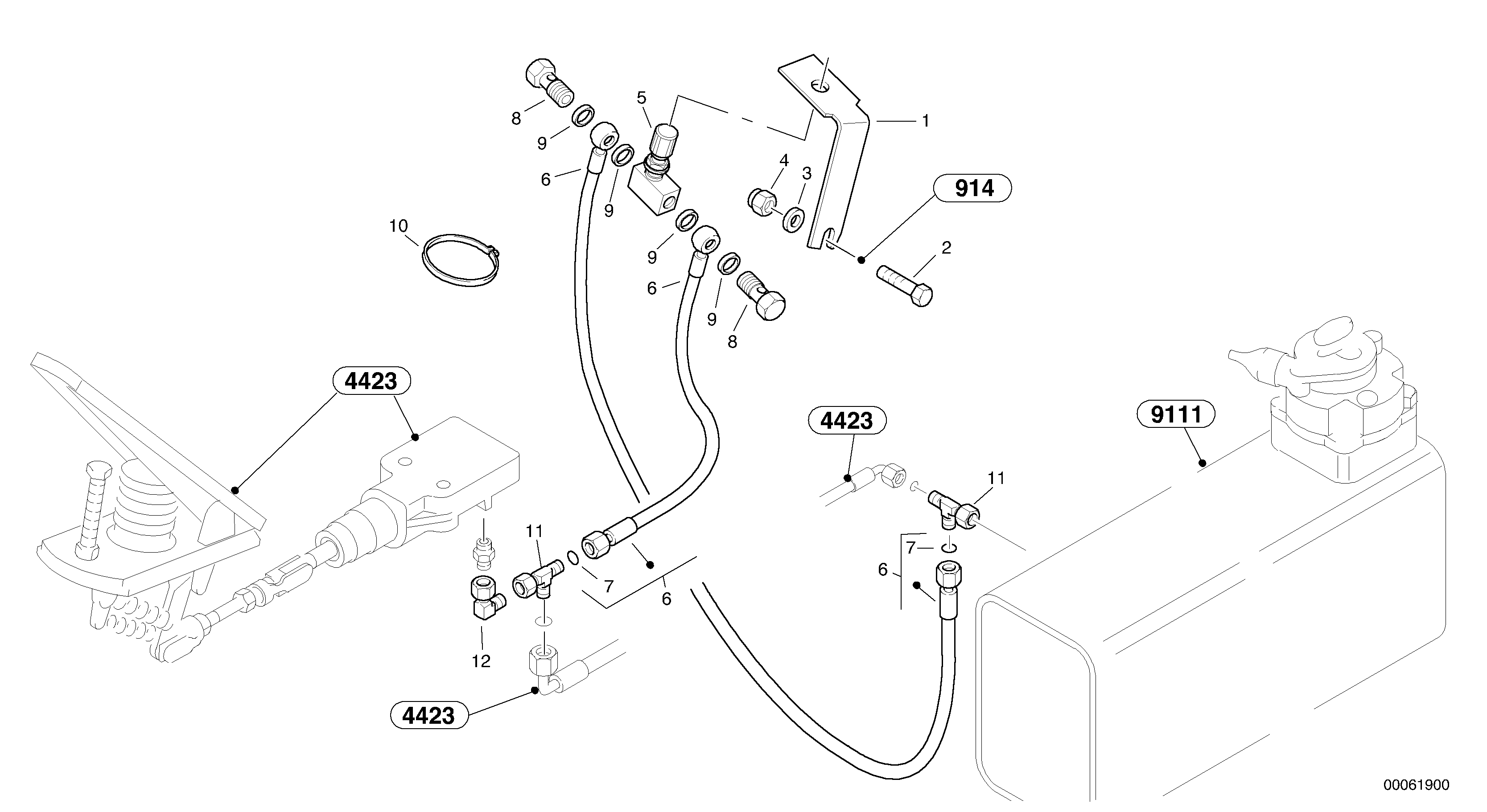 Схема запчастей Volvo L45B - 67491 Hand inch control L45B TYPE 194, 195 SER NO - 1499