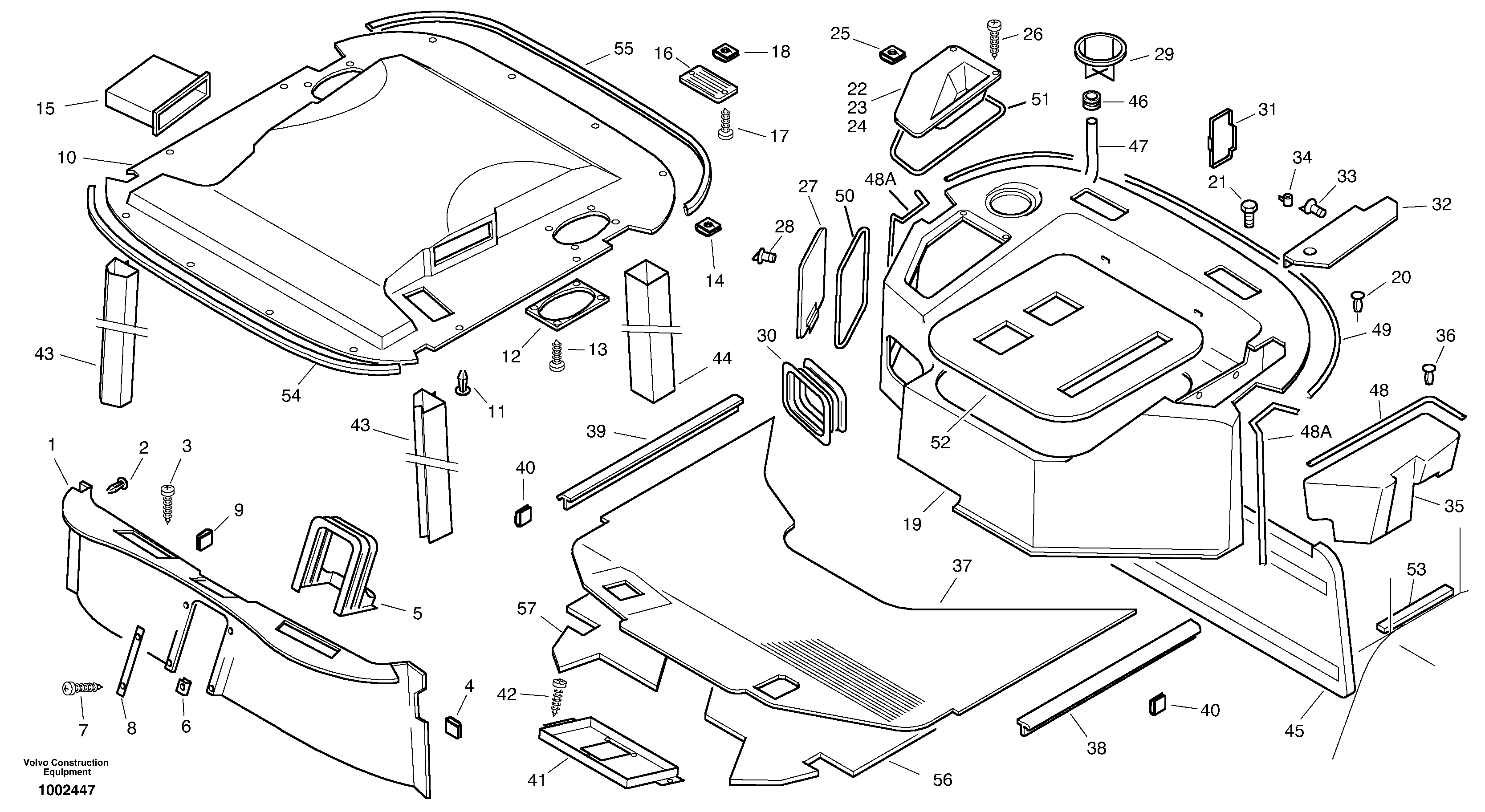 Схема запчастей Volvo L45B - 4182 Isolation - Cabine L45B S/N 1941500 - S/N 1951500 -
