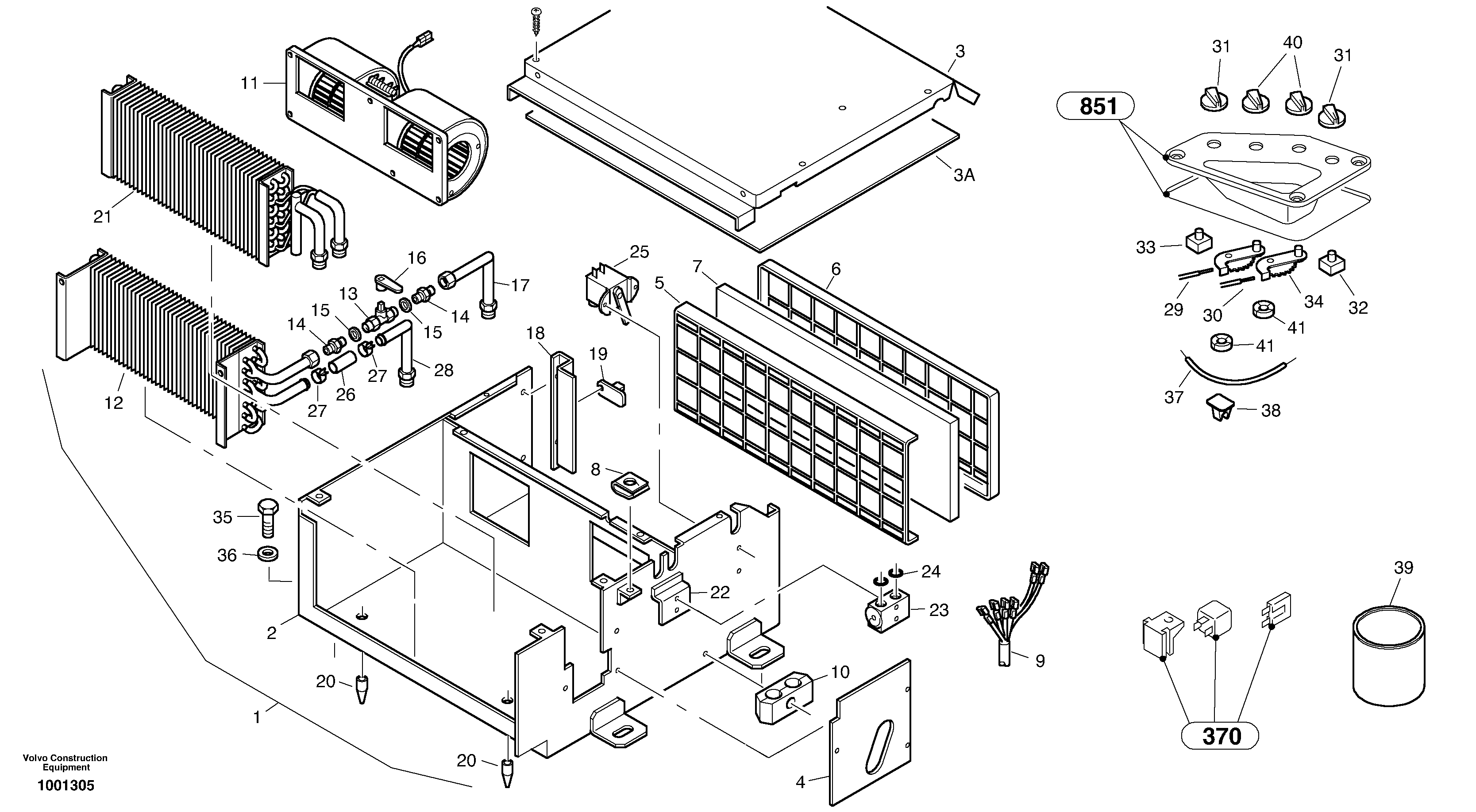 Схема запчастей Volvo L45B - 4674 Air-conditioning system L45B TYPE 194, 195 SER NO - 1499