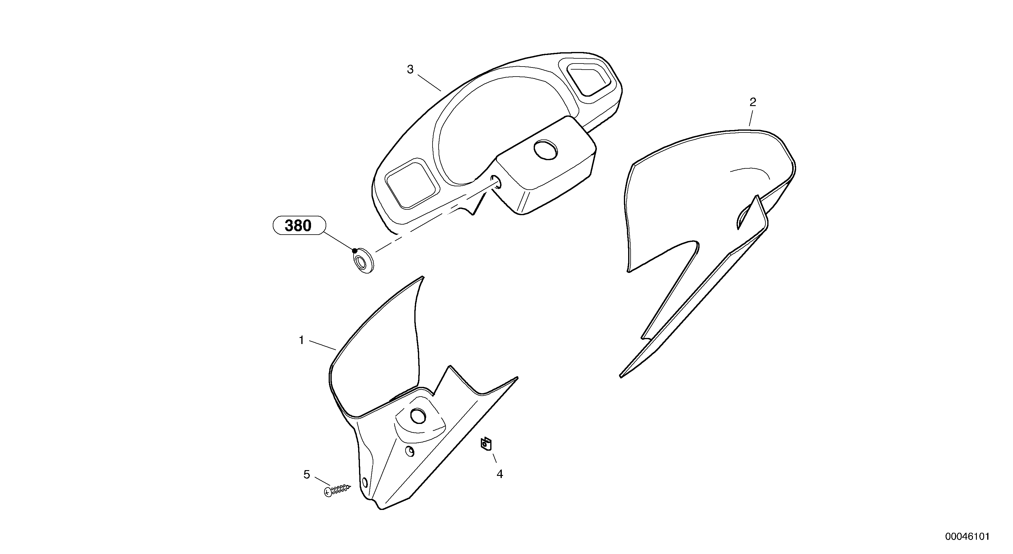 Схема запчастей Volvo L45B - 1674 Dash board-canopy L45B TYPE 194, 195 SER NO - 1499