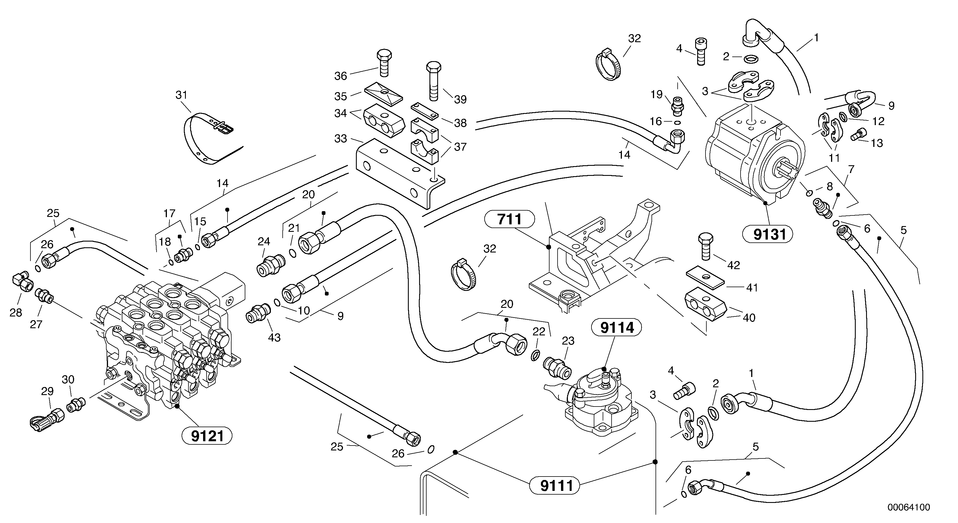 Схема запчастей Volvo L45B - 4881 Lines - rear vehicle L45B TYPE 194, 195 SER NO - 1499