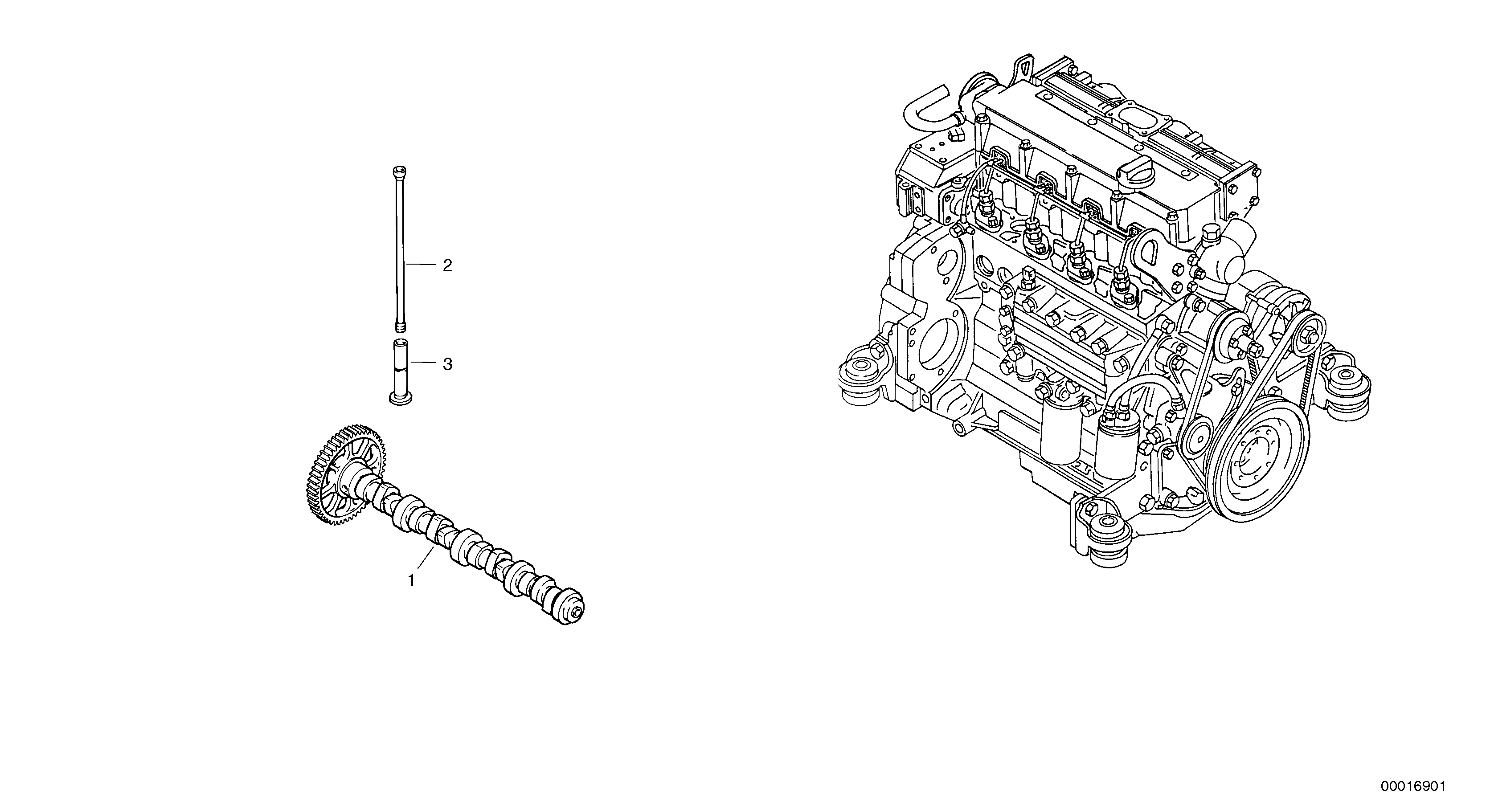 Схема запчастей Volvo L45B - 98837 Распредвал L45B S/N 1941500 - S/N 1951500 -