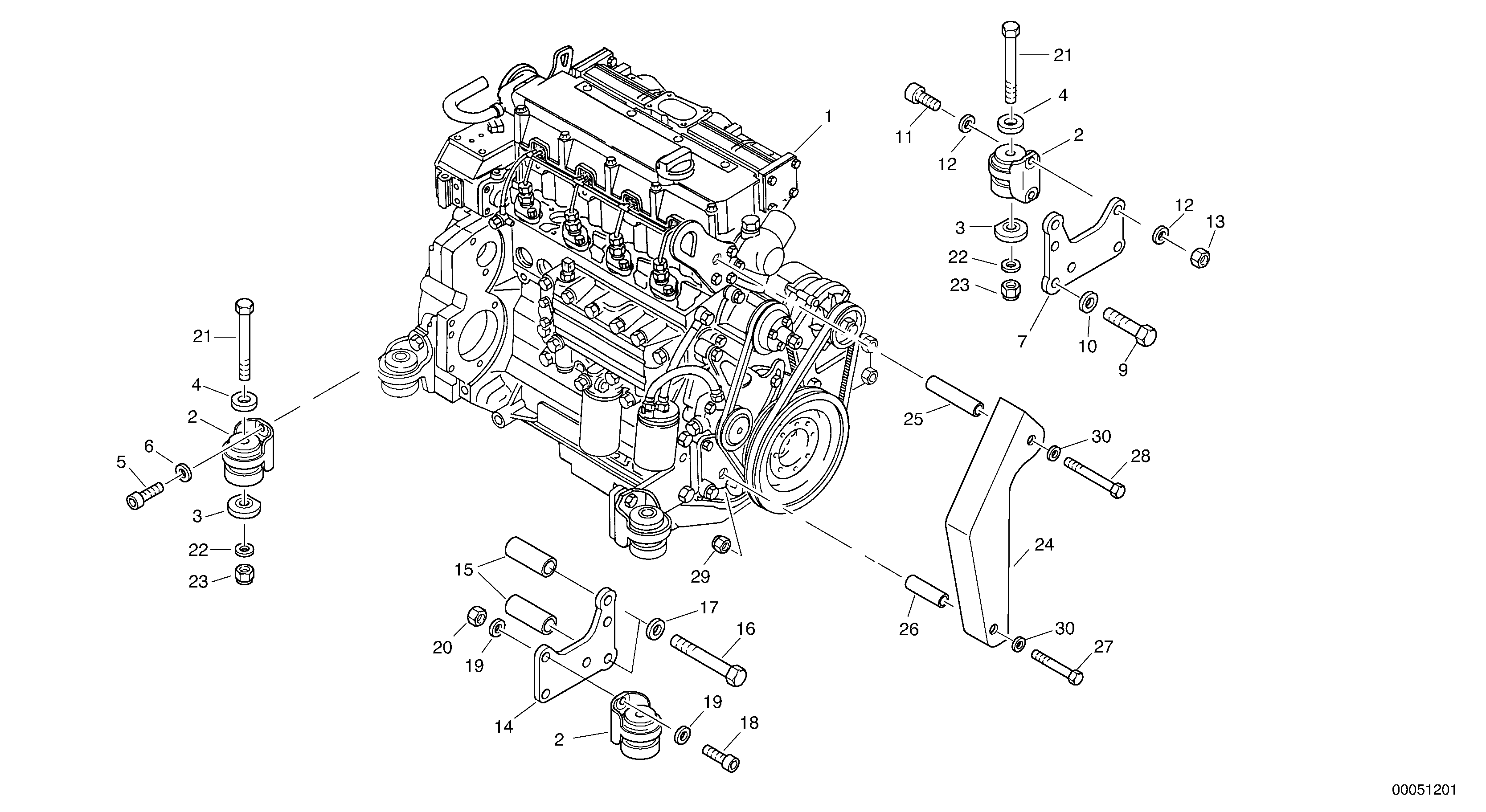 Схема запчастей Volvo L45B - 36297 Двигатель в сборе L45B S/N 1941500 - S/N 1951500 -
