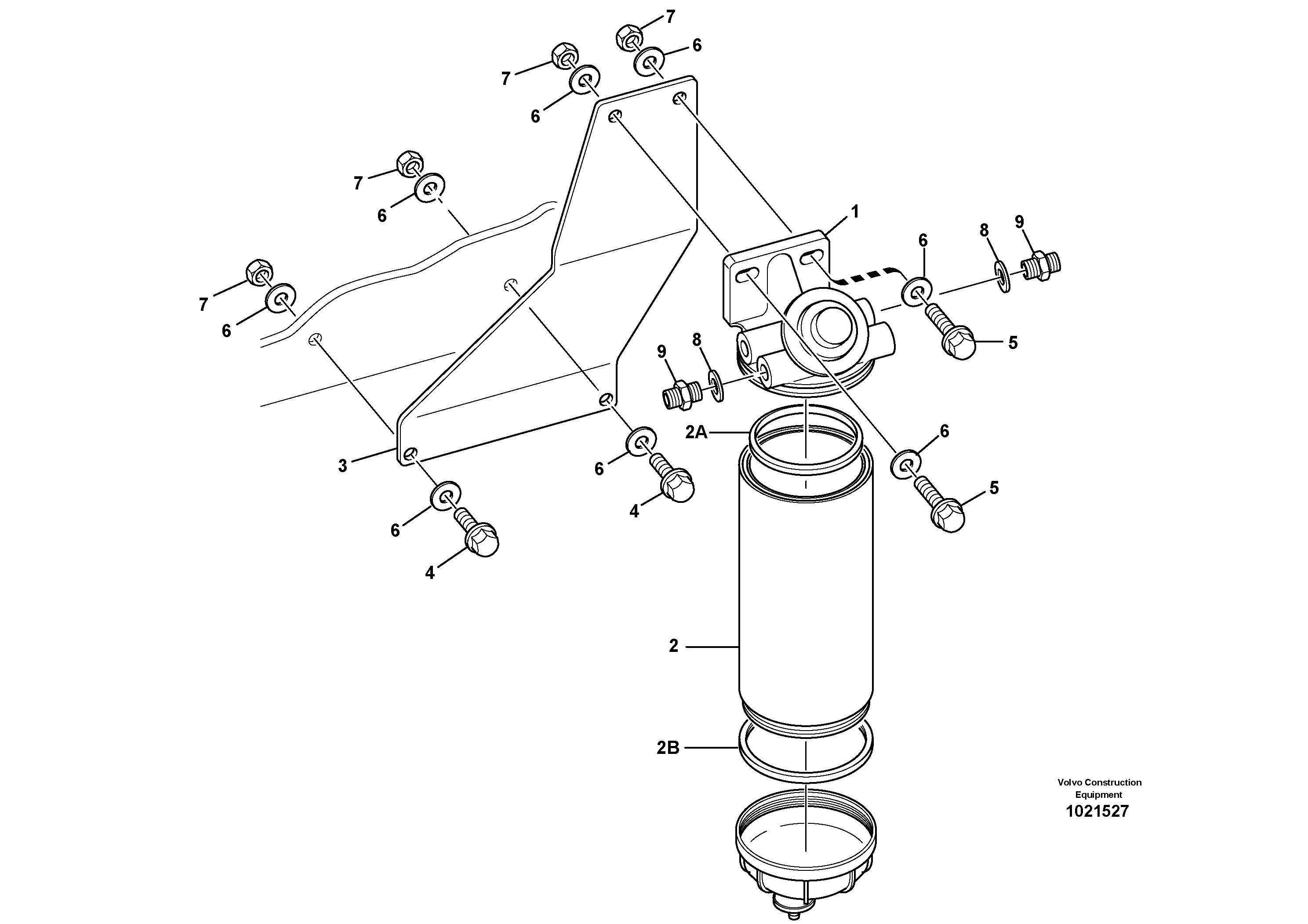Схема запчастей Volvo L45B - 3376 Filter - Water separator L45B S/N 1941500 - S/N 1951500 -