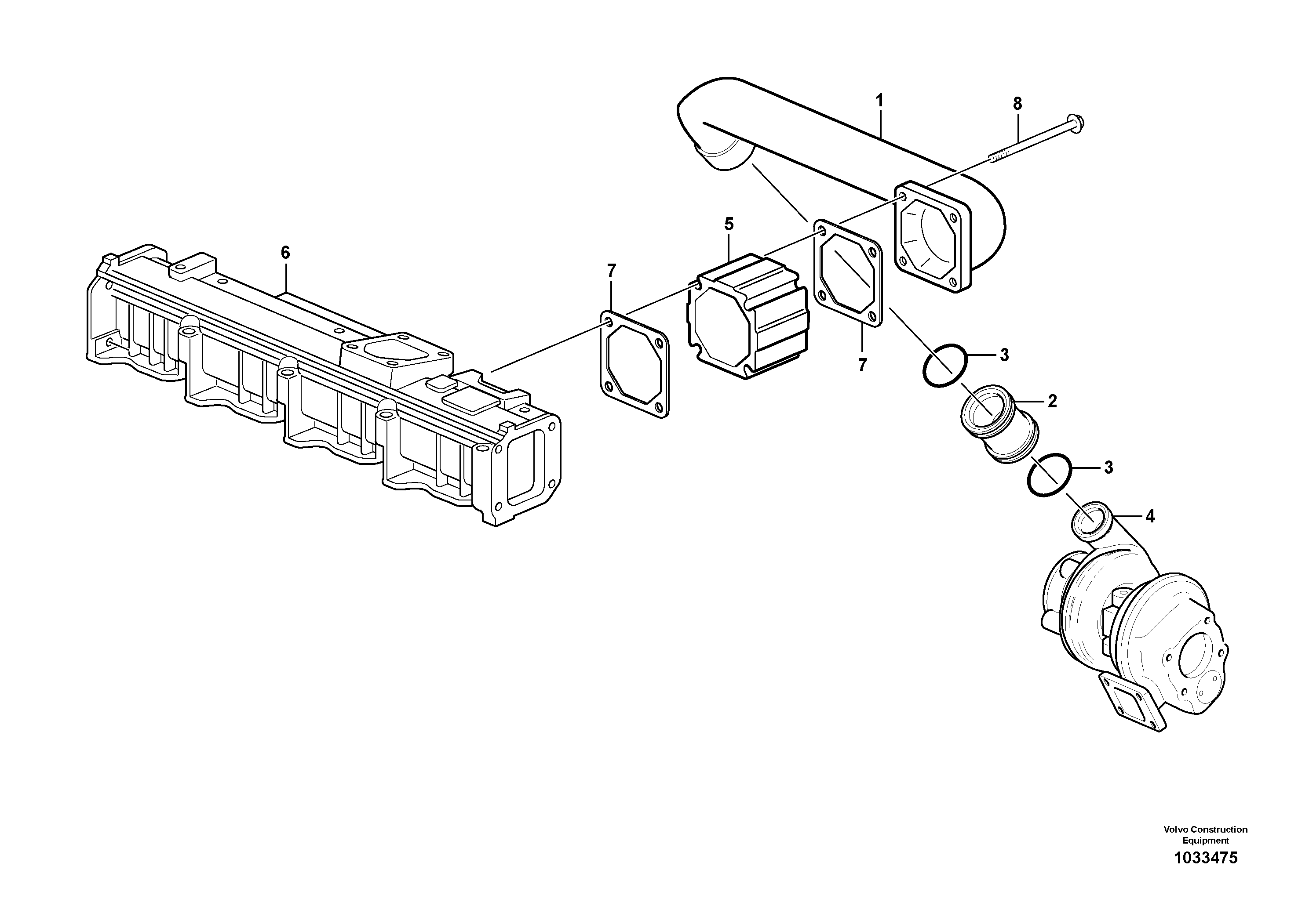 Схема запчастей Volvo L45B - 98964 Inlet manifold L45B S/N 1941500 - S/N 1951500 -