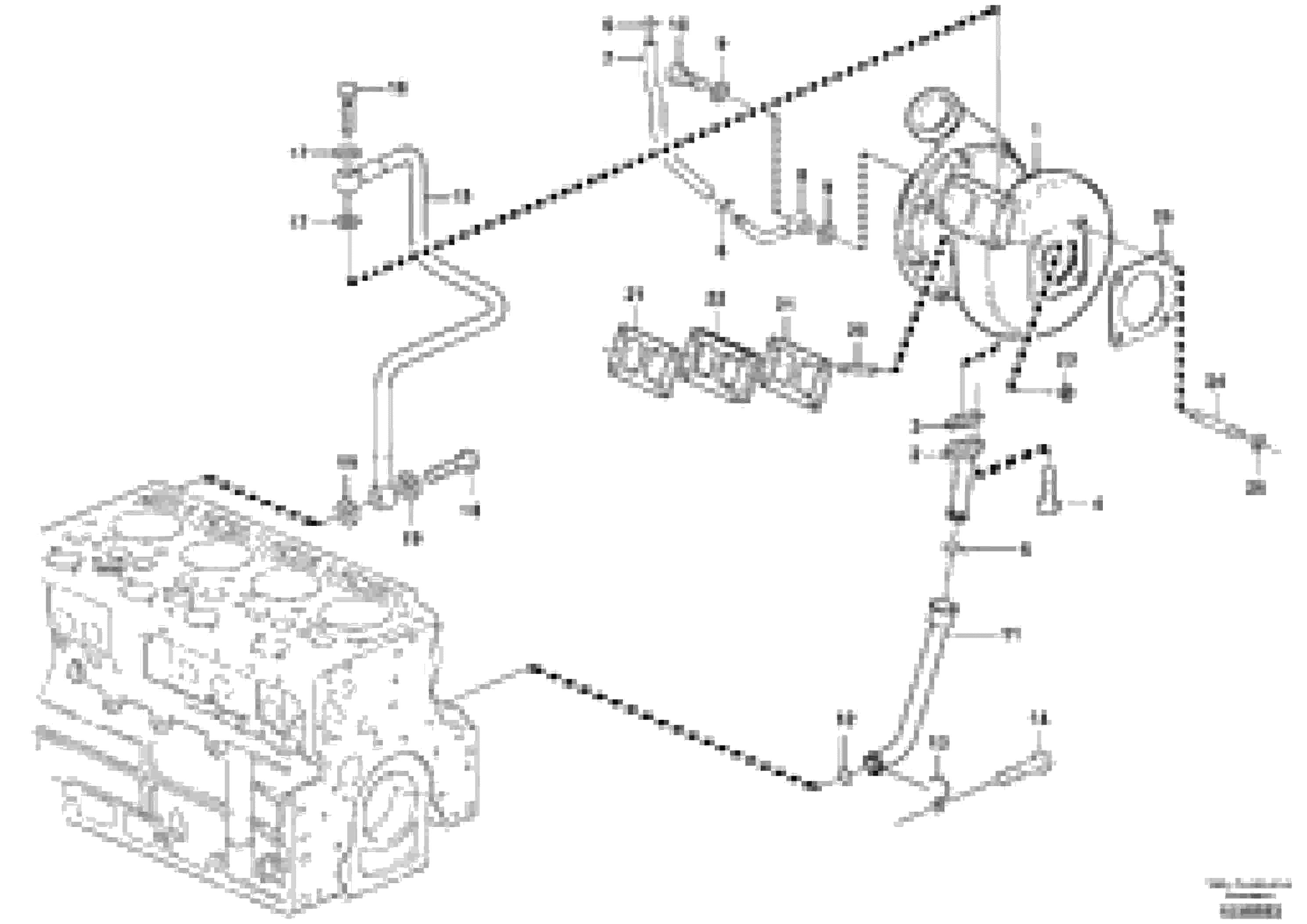Схема запчастей Volvo L45B - 76003 Турбокомпрессор (турбина) с установочными деталями L45B S/N 1941500 - S/N 1951500 -