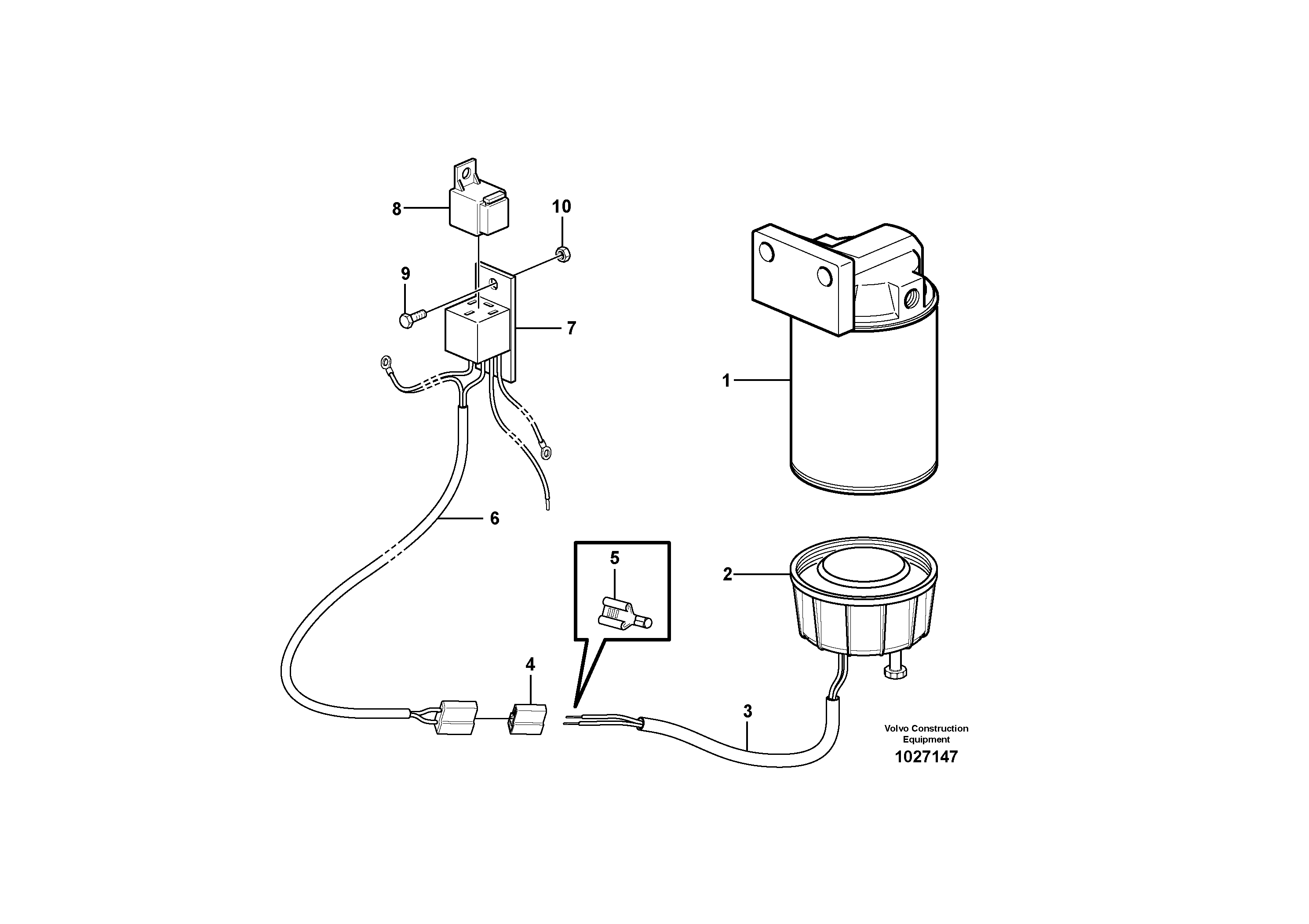 Схема запчастей Volvo L45B - 3500 Fuel heater L45B S/N 1941500 - S/N 1951500 -