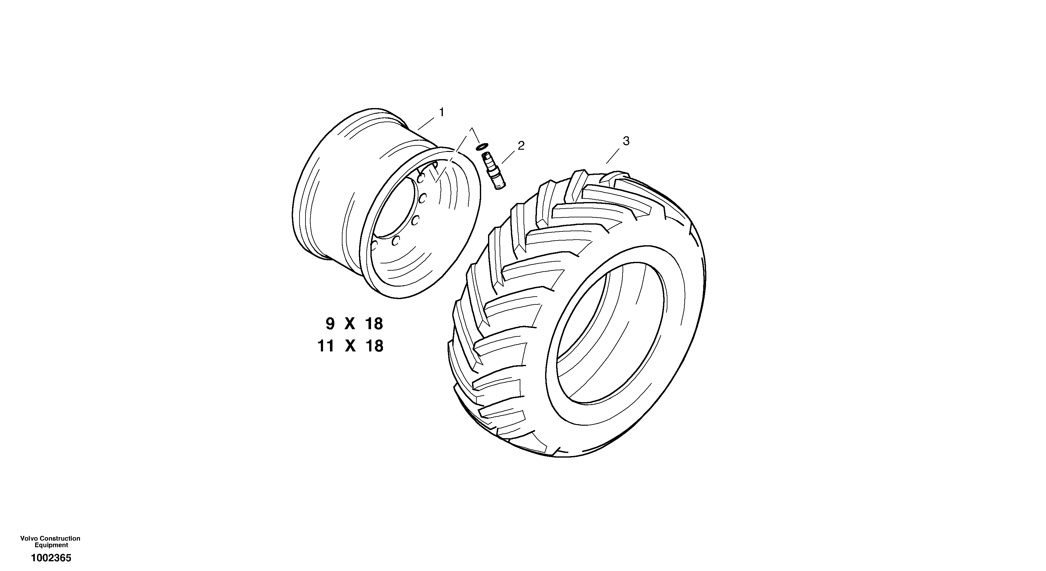 Схема запчастей Volvo L20B - 1616 Wheels L20B TYPE 170 SER NO 0500 -