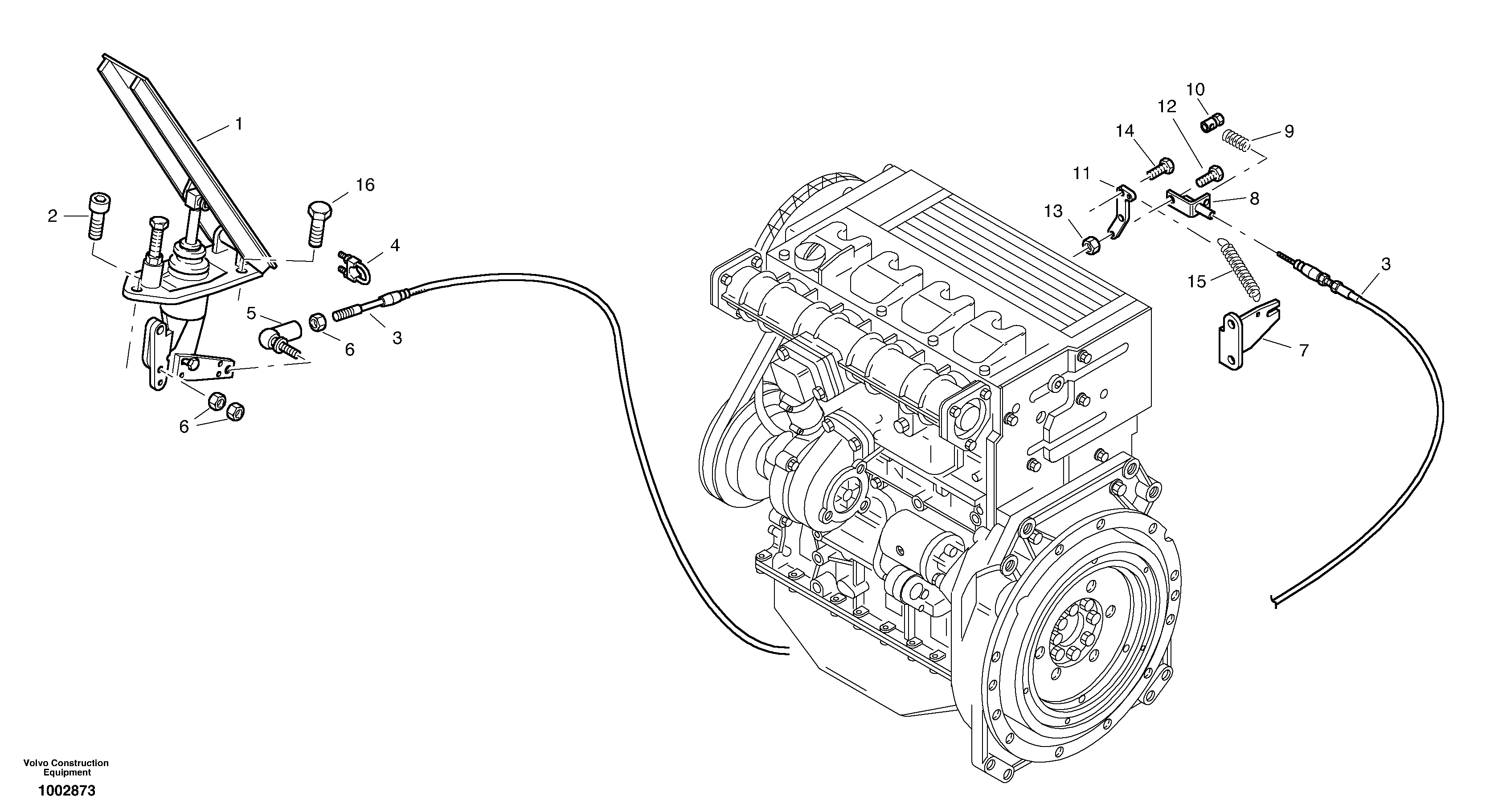 Схема запчастей Volvo L25B - 11496 Speed control L25B TYPE 175, S/N 0500 - TYPE 176, S/N 0001 -