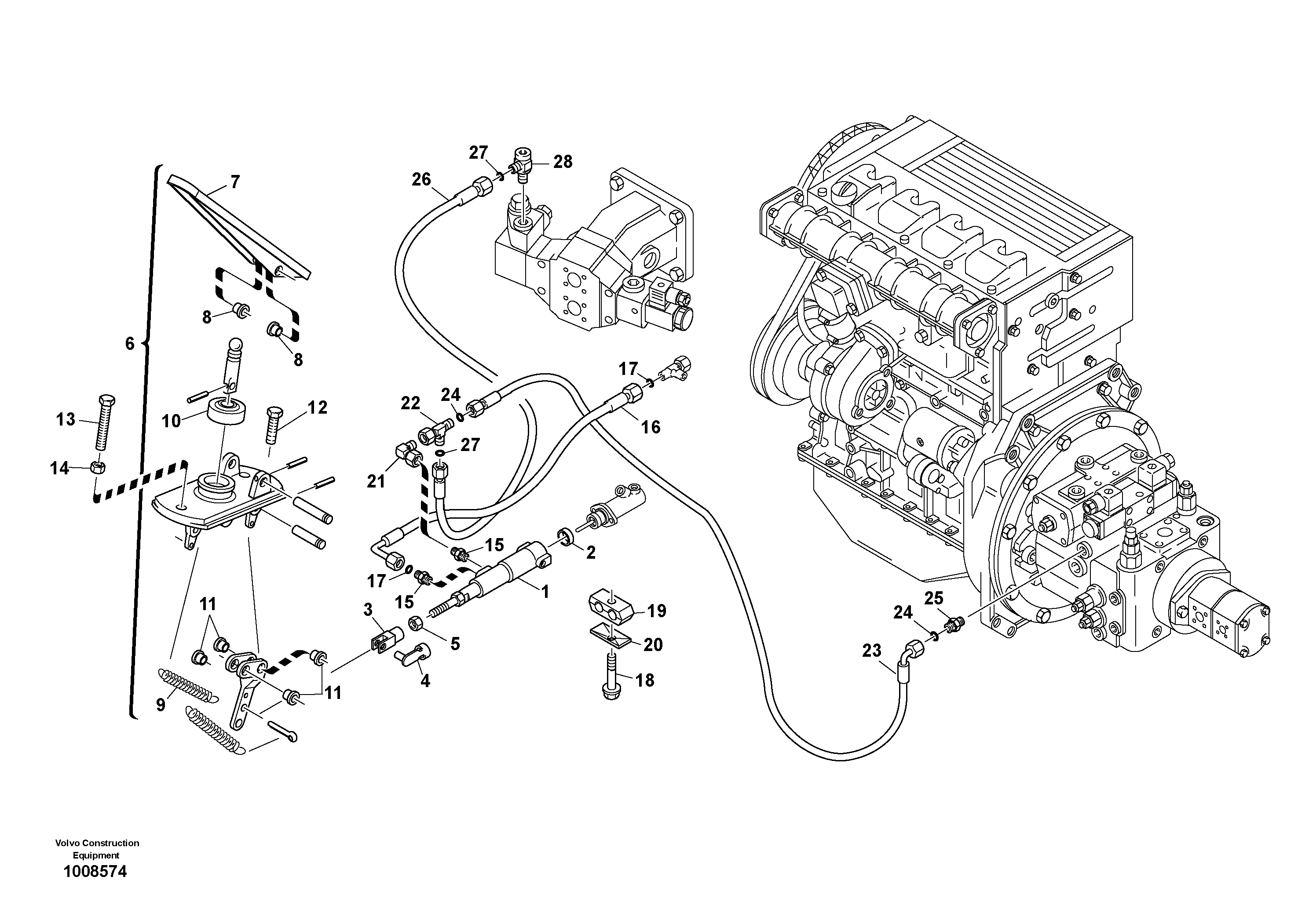 Схема запчастей Volvo L25B - 63811 Inch control L25B TYPE 175, S/N 0500 - TYPE 176, S/N 0001 -